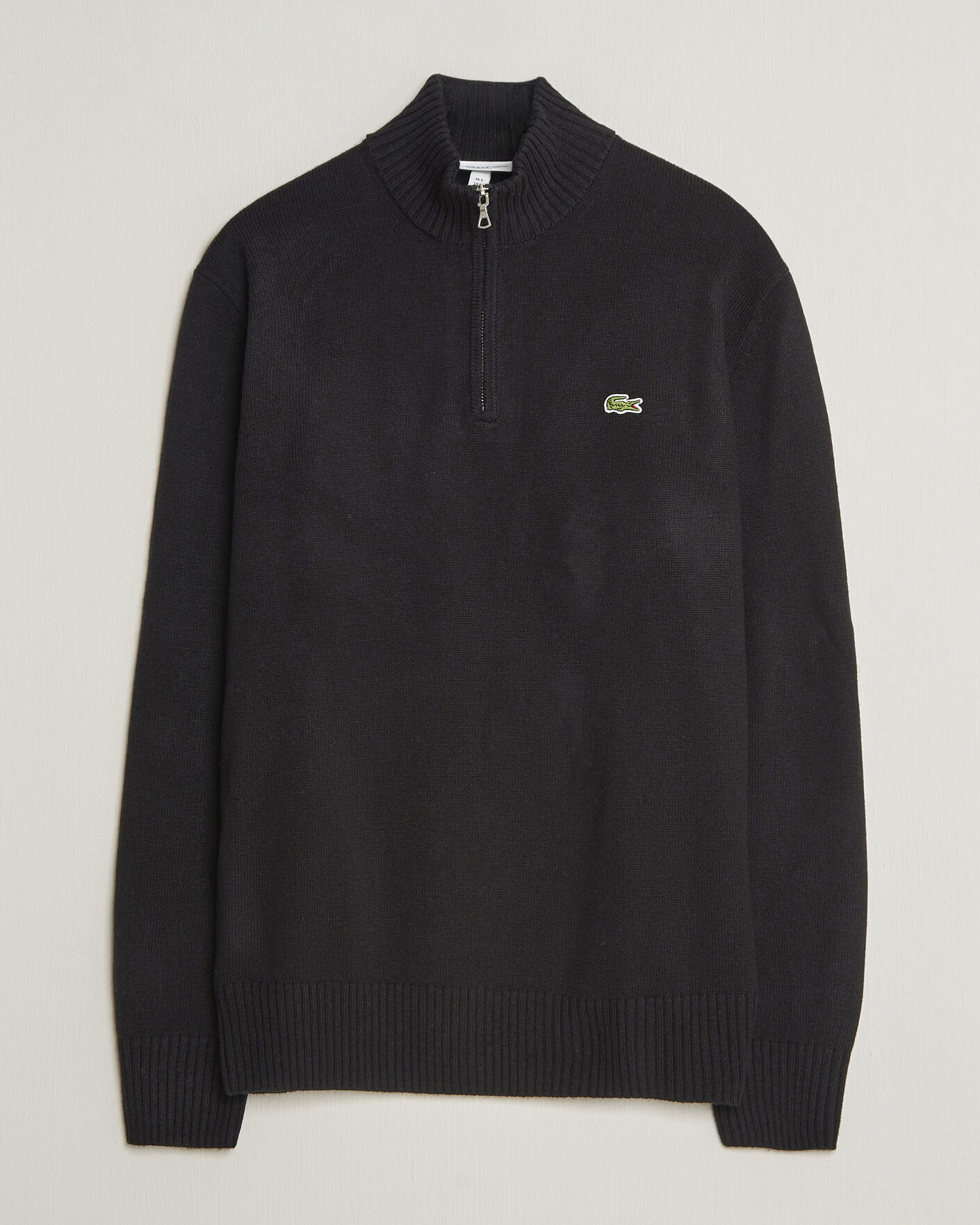 Herren | Pullover | Lacoste | Carded Wool Half Zip Black