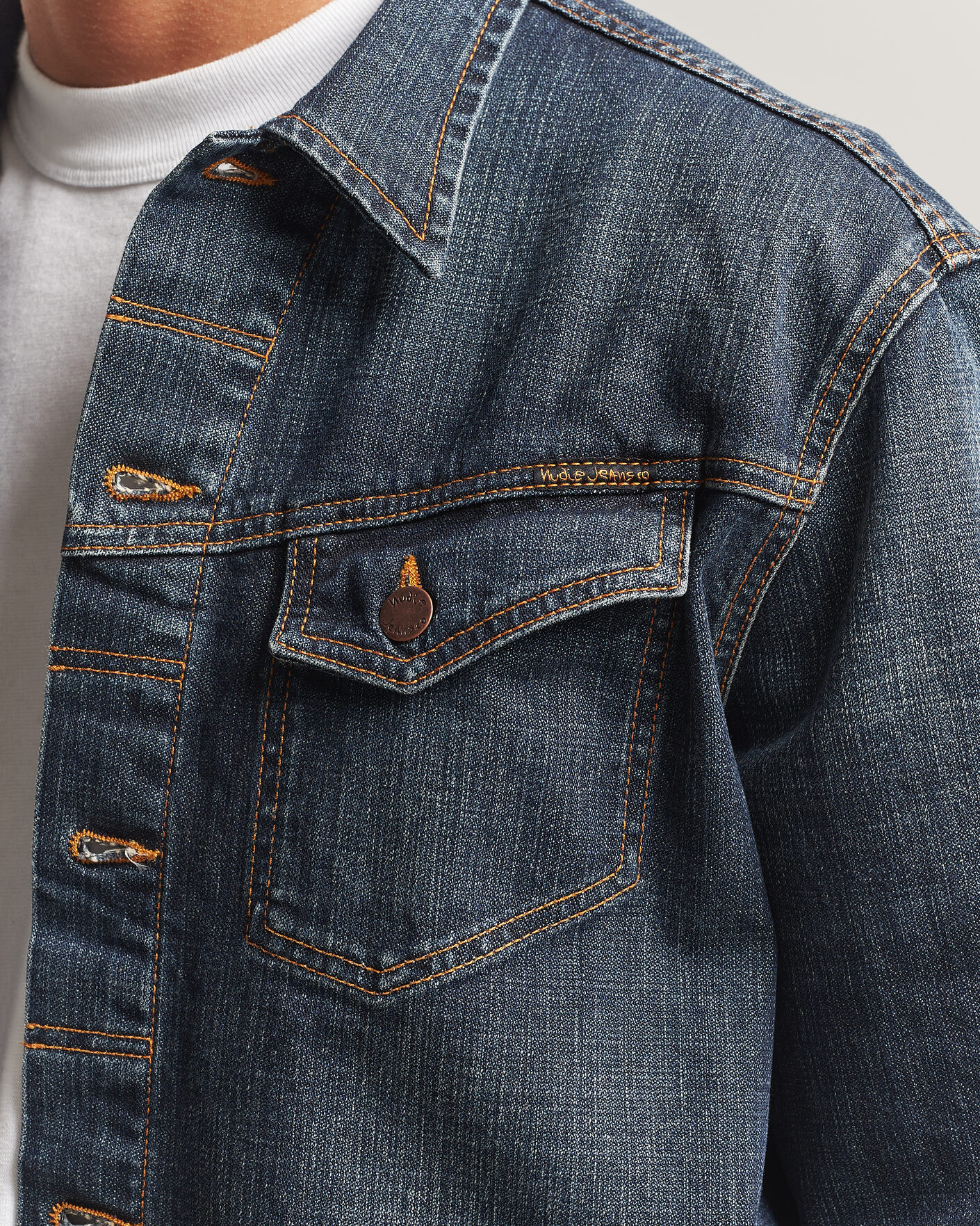 Herren | Jacken | Nudie Jeans | Conny Denim Jacket Big Wave Blue