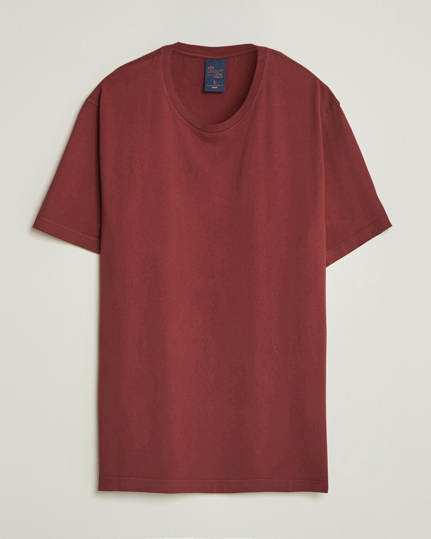 Herren | T-Shirts | Nudie Jeans | Uno Everyday Crew Neck T-Shirt Burgundy