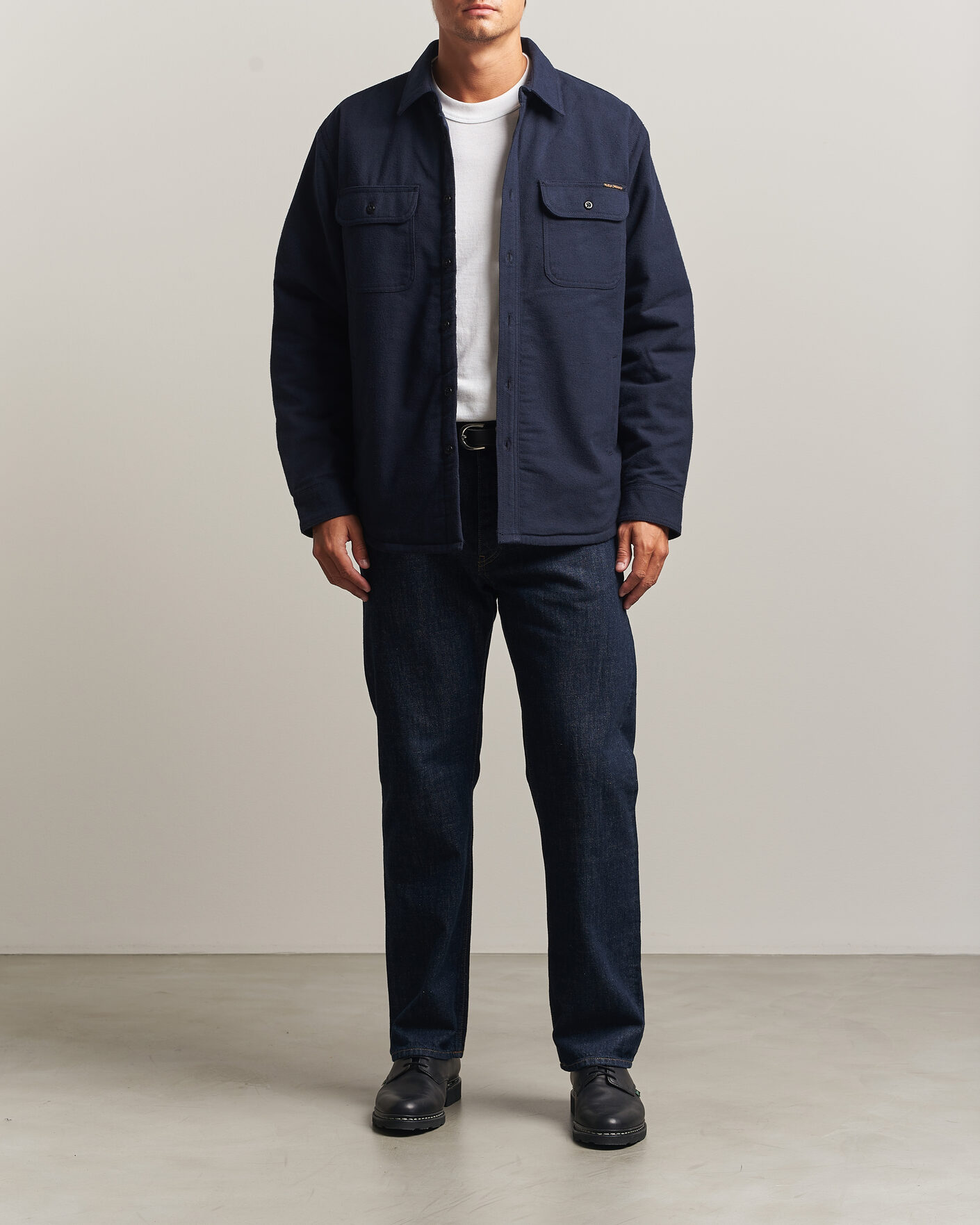 Herren | Hemden | Nudie Jeans | Glenn Padded Overshirt Blueberry