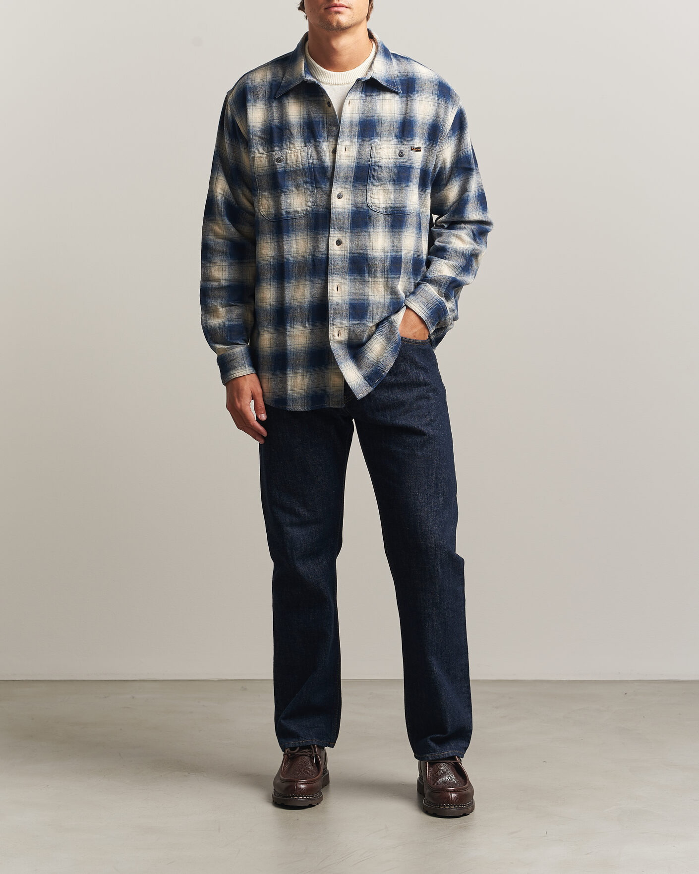 Herren | Hemden | Nudie Jeans | Julian Worker Checked Shirt Blue
