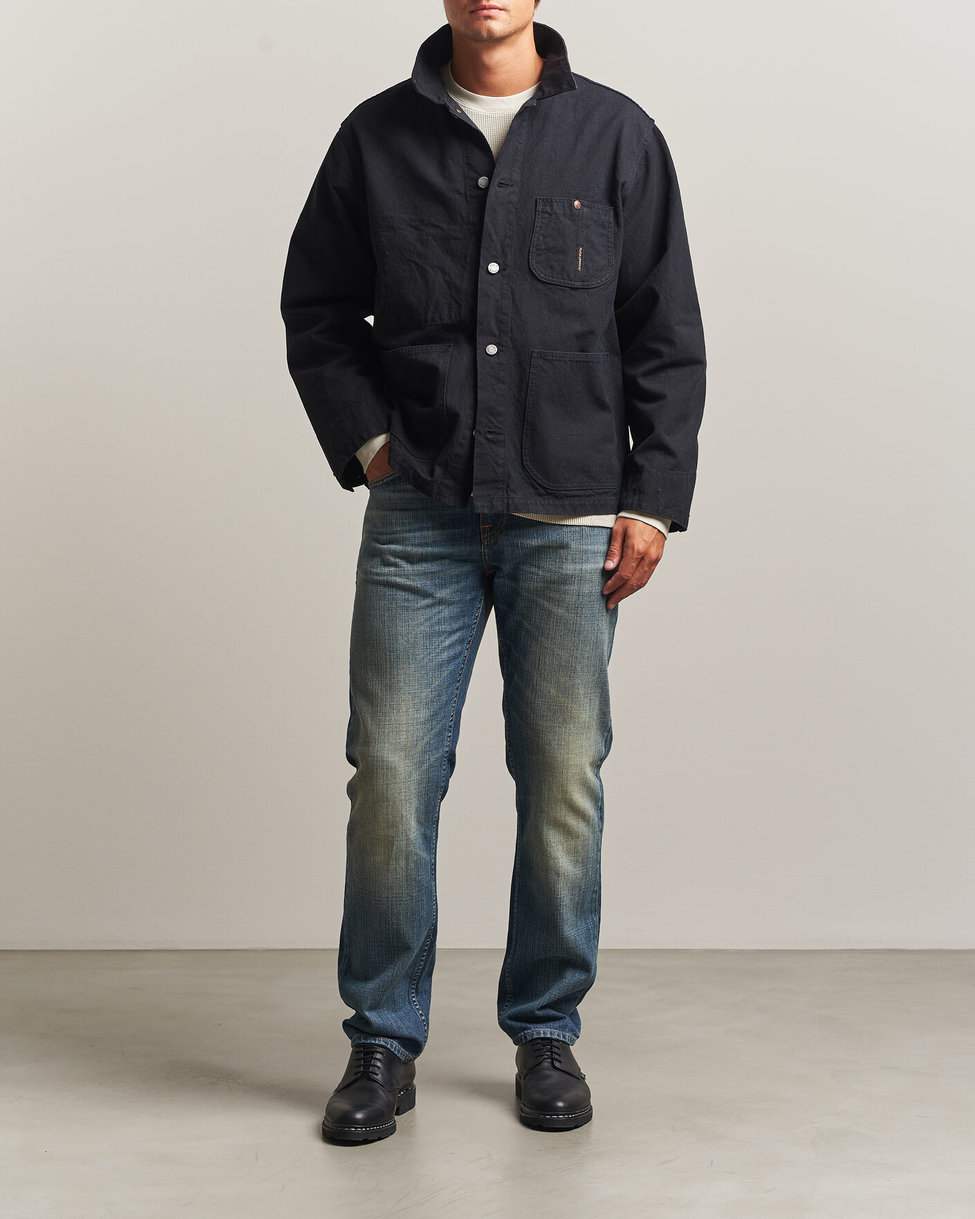 Herren | Jacken | Nudie Jeans | Howie Duck Canvas Chore Jacket Black