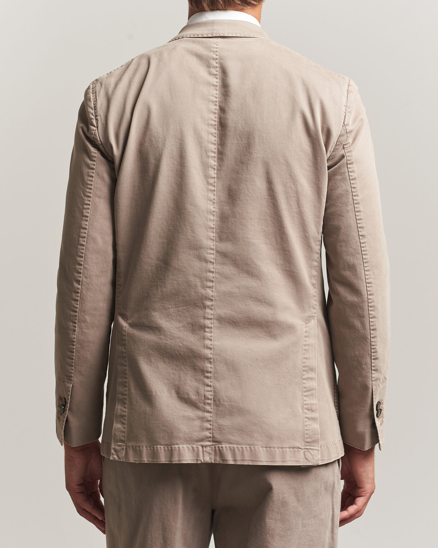 Herren | Sakkos | Santaniello | Washed Cotton Patch Pocket Blazer Taupe