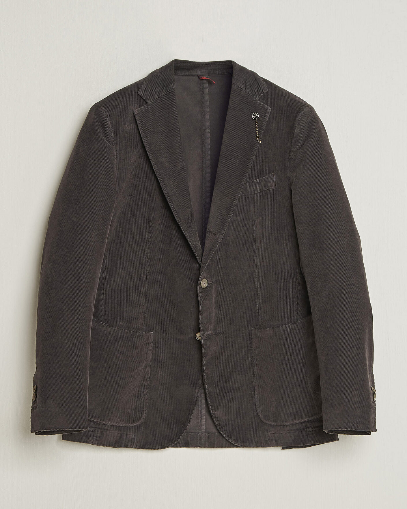Herren | Sakkos | Santaniello | Corduroy Patch Pocket Blazer Dark Grey