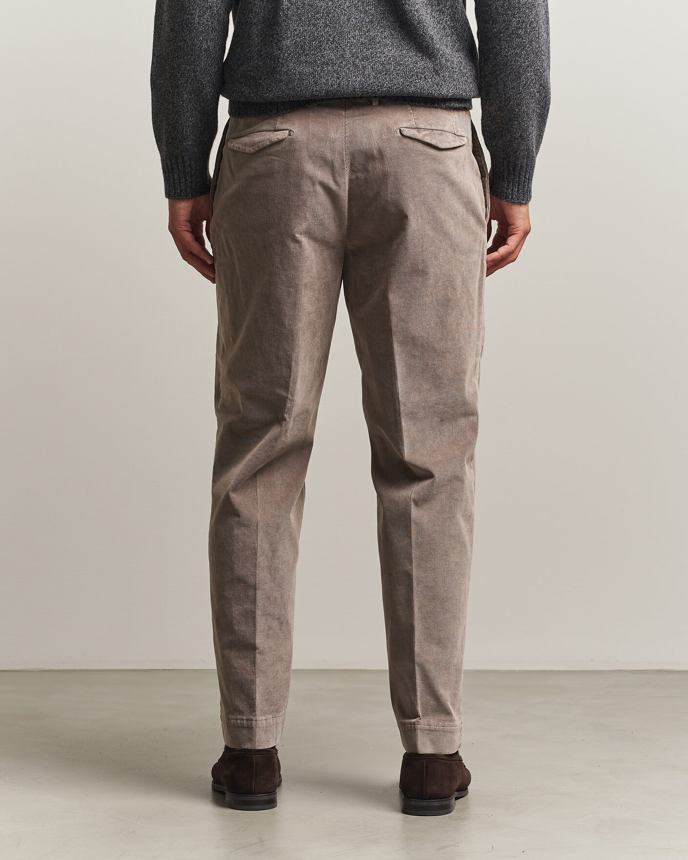 Herren | Hosen | Santaniello | Corduroy Trousers Taupe