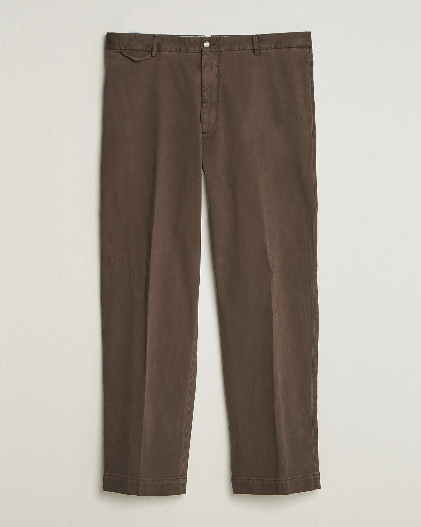 Herren | Hosen | Santaniello | Washed Cotton Trousers Brown