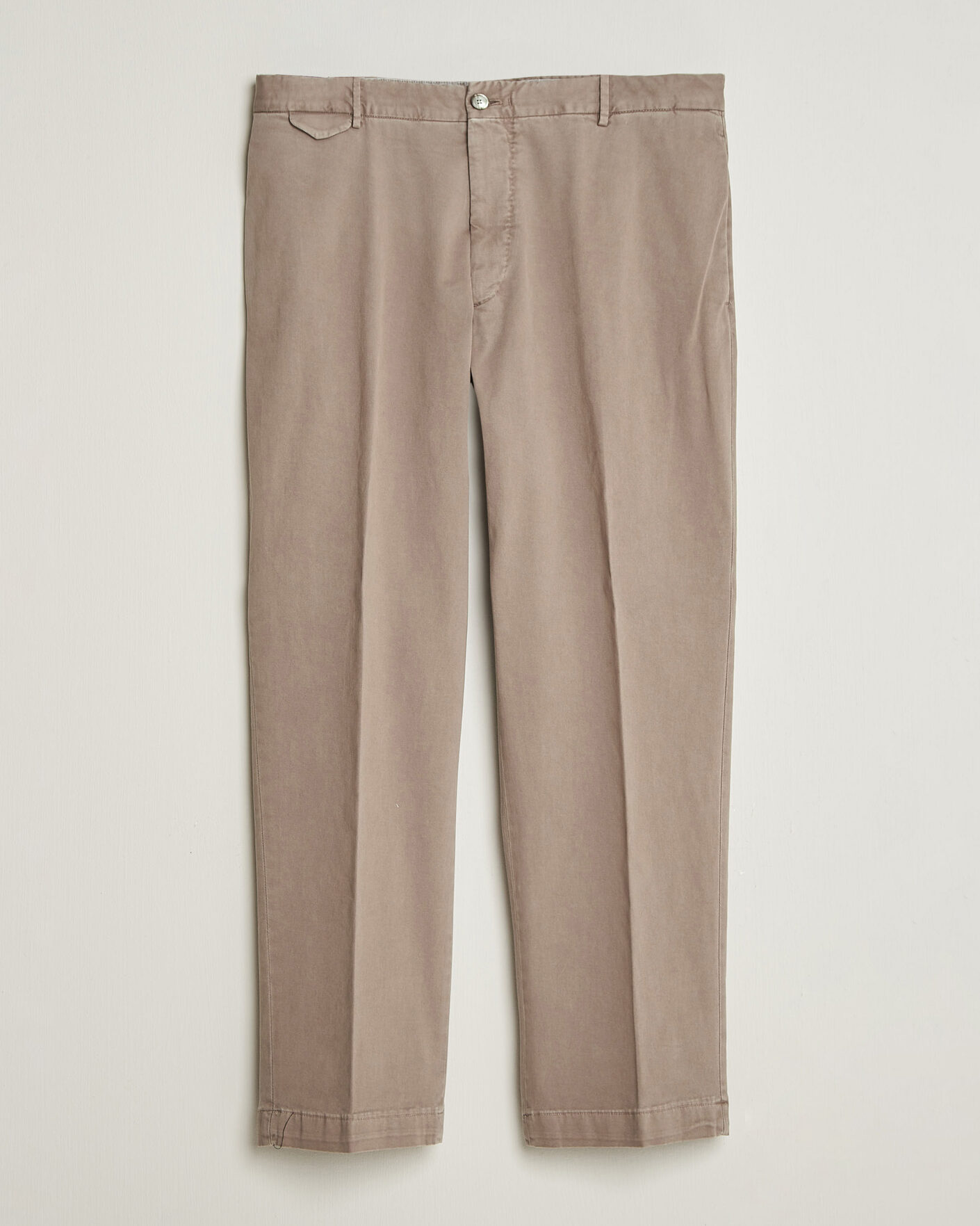 Herren | Hosen | Santaniello | Washed Cotton Trousers Taupe