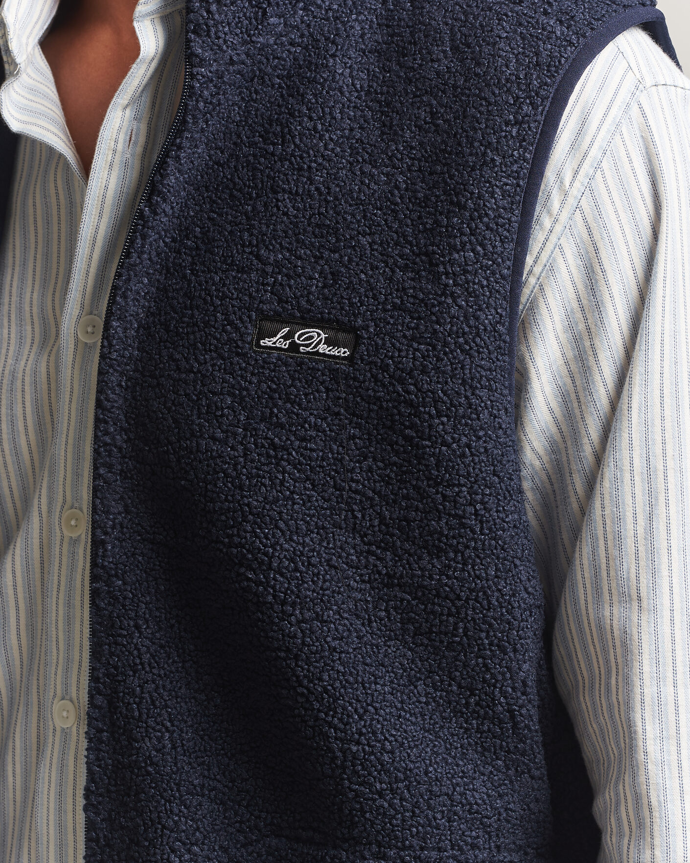 Herren | Westen | LES DEUX | Patch Teddy Vest Dark Navy