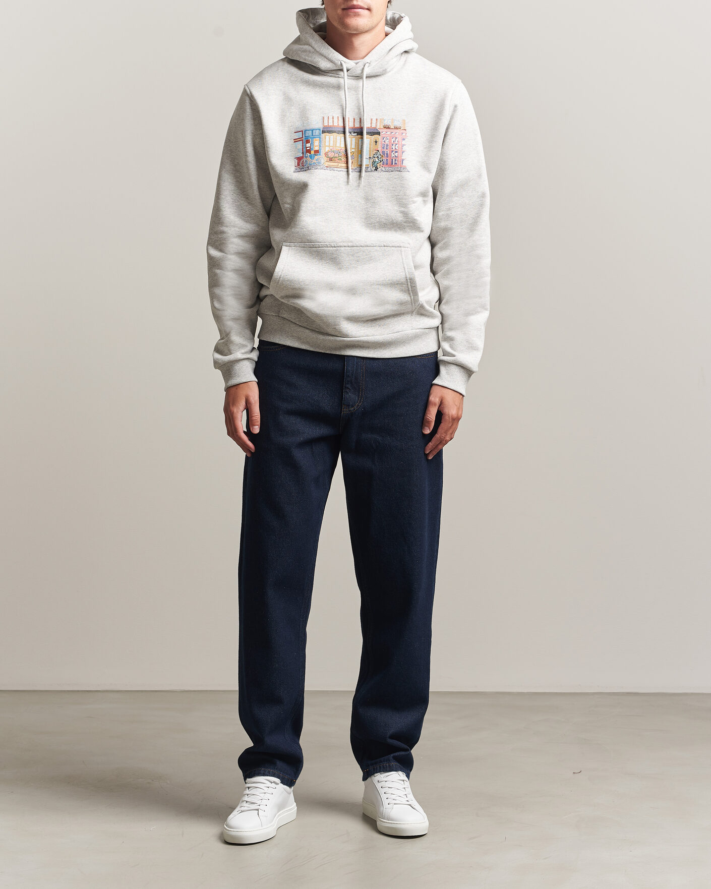 Herren | Pullover | LES DEUX | Market Hoodie Snow Melange