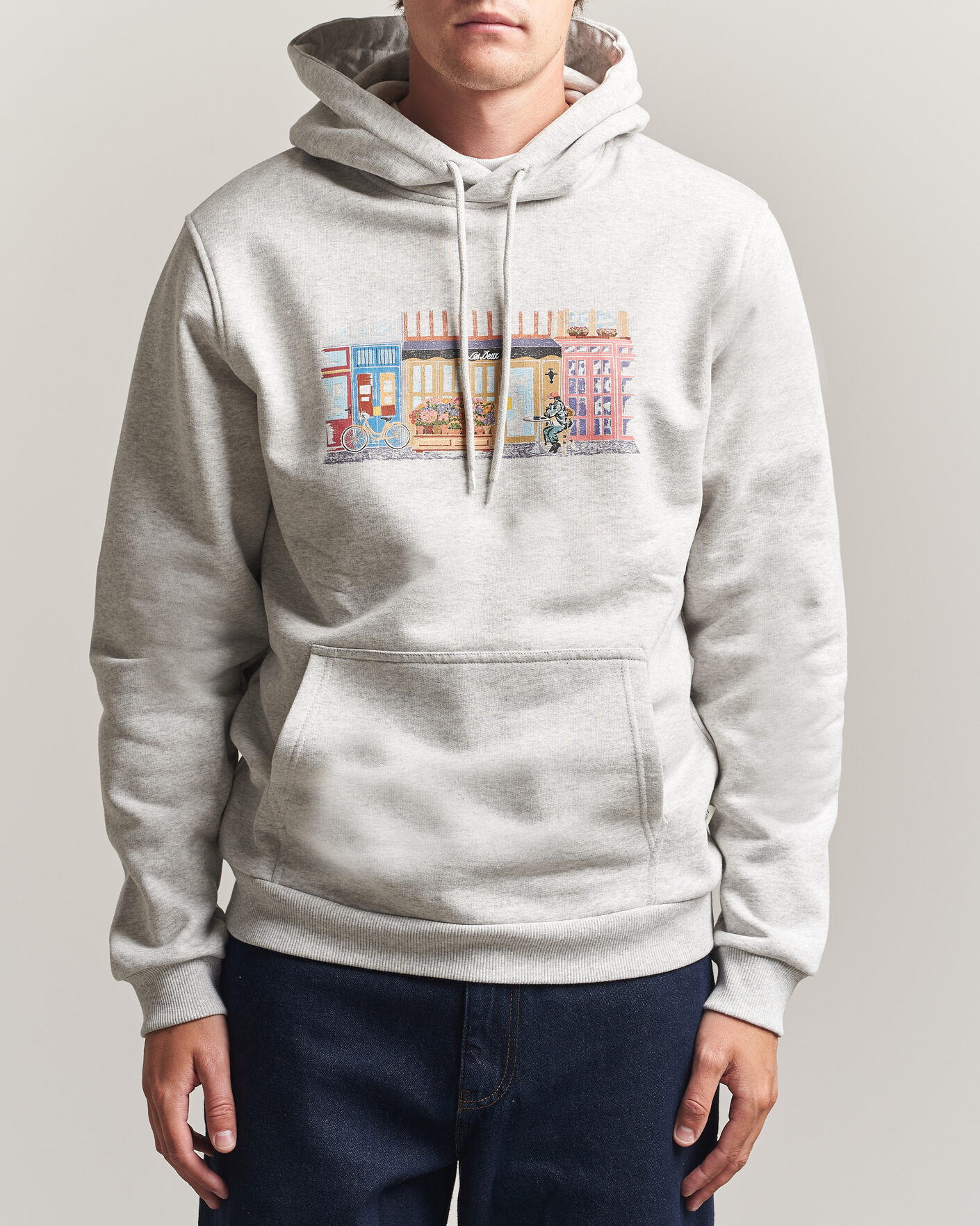Herren | Pullover | LES DEUX | Market Hoodie Snow Melange