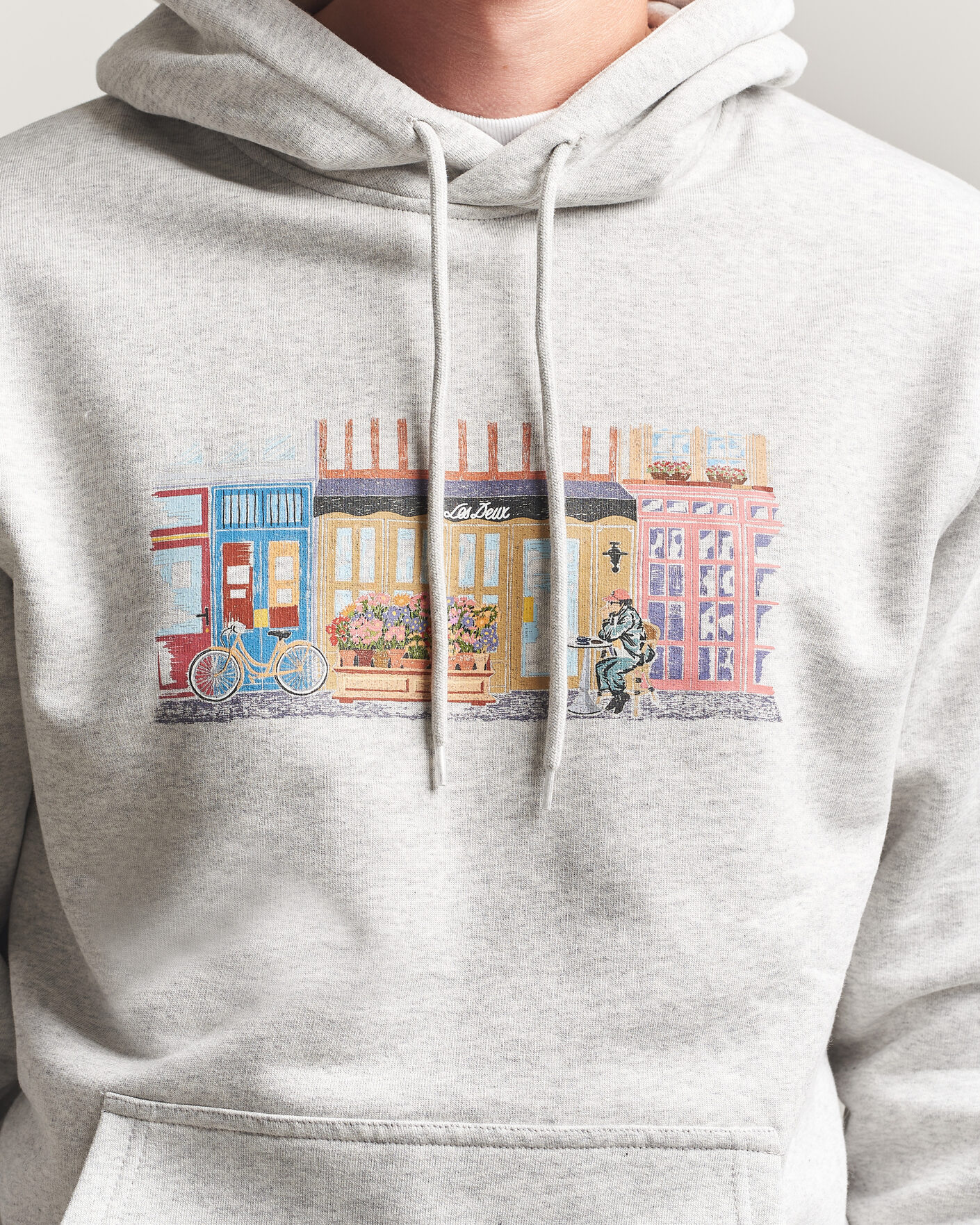 Herren | Pullover | LES DEUX | Market Hoodie Snow Melange