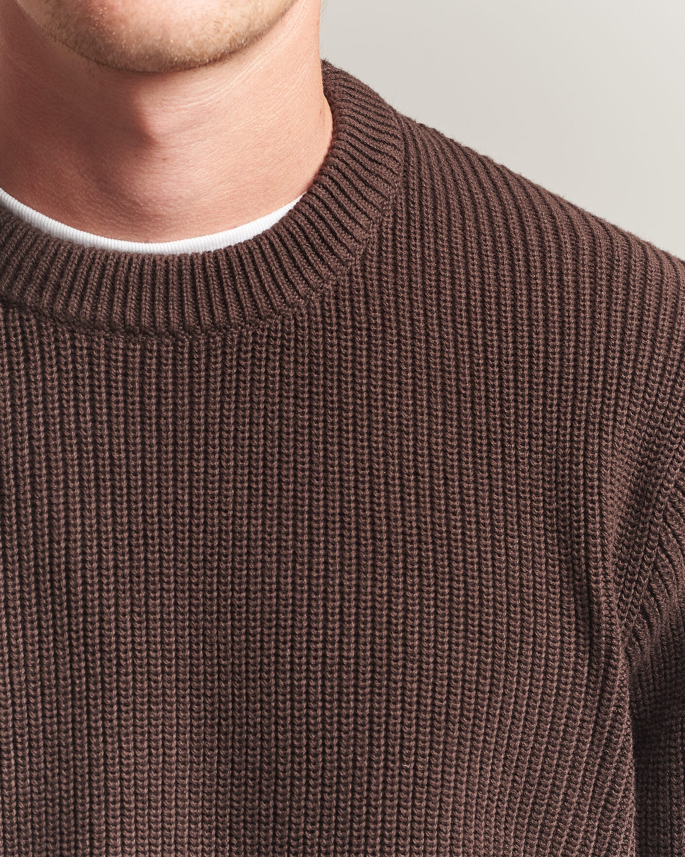 Herren | Pullover | LES DEUX | Rib Crewneck Knit Molé Brown