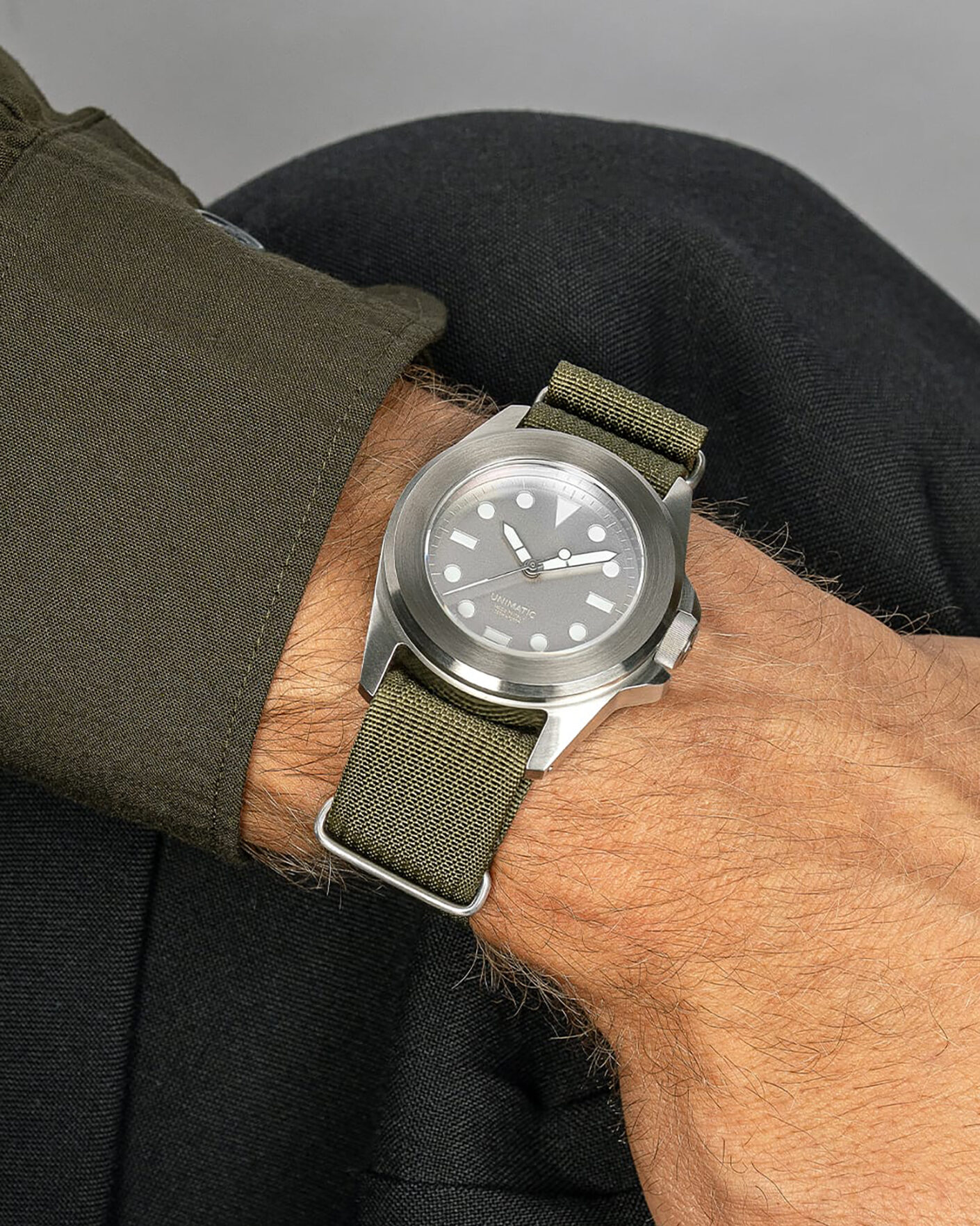 Herren | UNIMATIC Modello Quattro Limited Military Watch Grey | UNIMATIC | Modello Quattro Limited Military Watch Grey