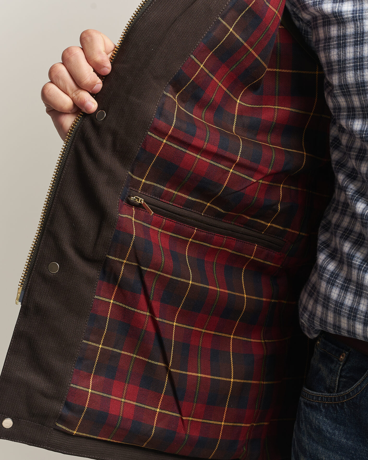 Herren | Jacken | Manifattura Ceccarelli | Rain Caban Wax Cloth Chocolate
