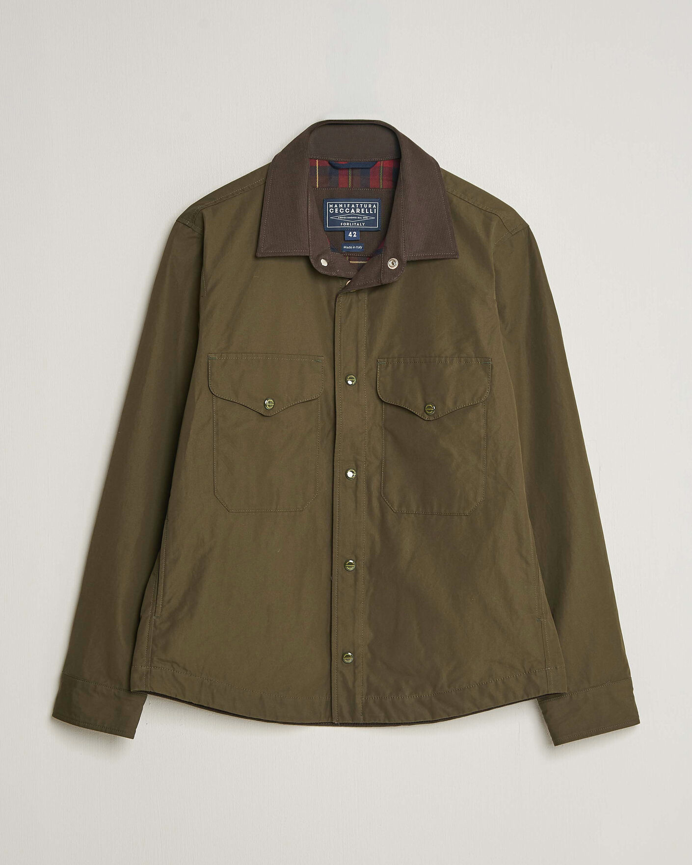 Herren | Jacken | Manifattura Ceccarelli | Double Pocket Shirt Jacket Military Green