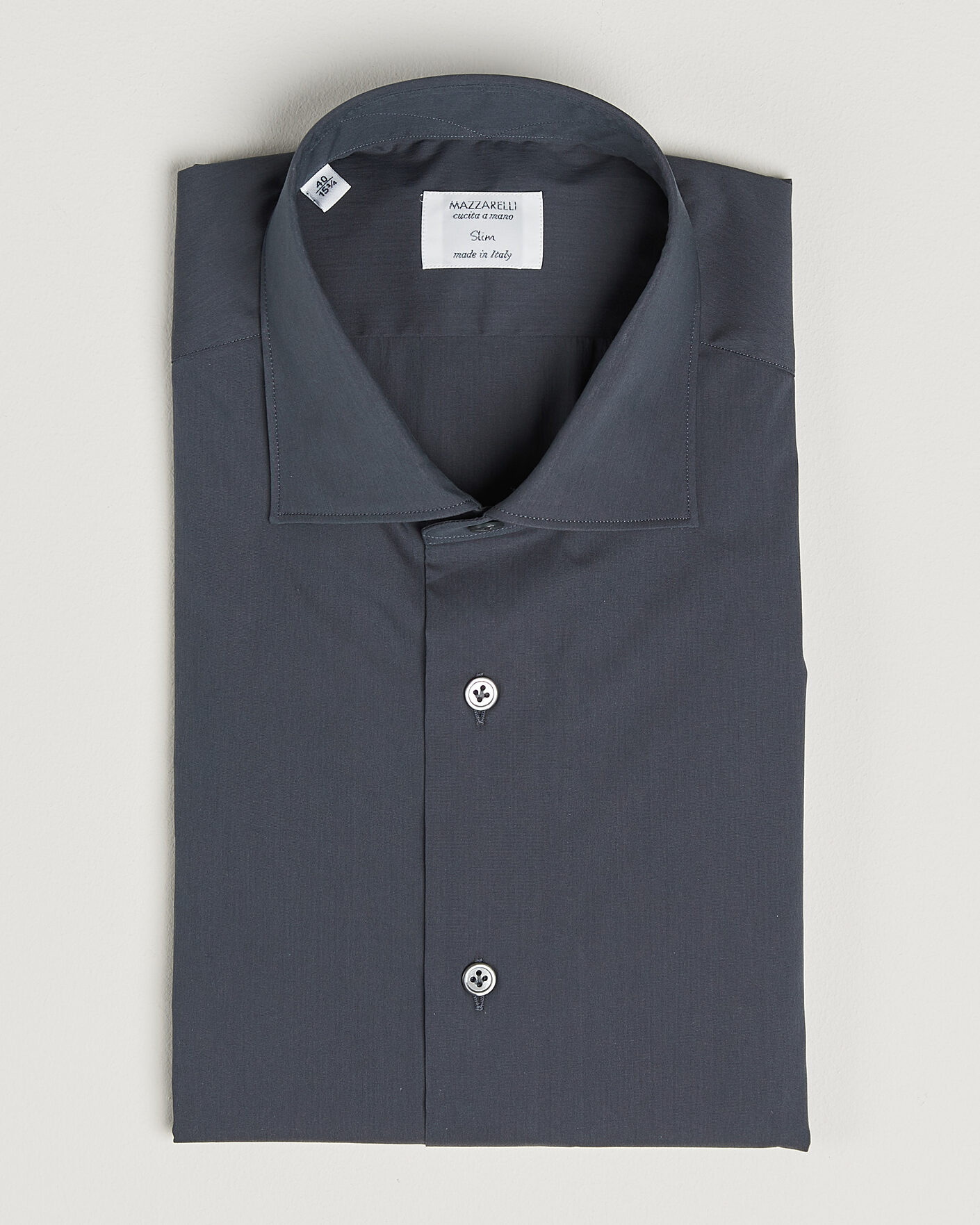 Herren | Hemden | Mazzarelli | Soft Cotton Popeline Shirt Grey