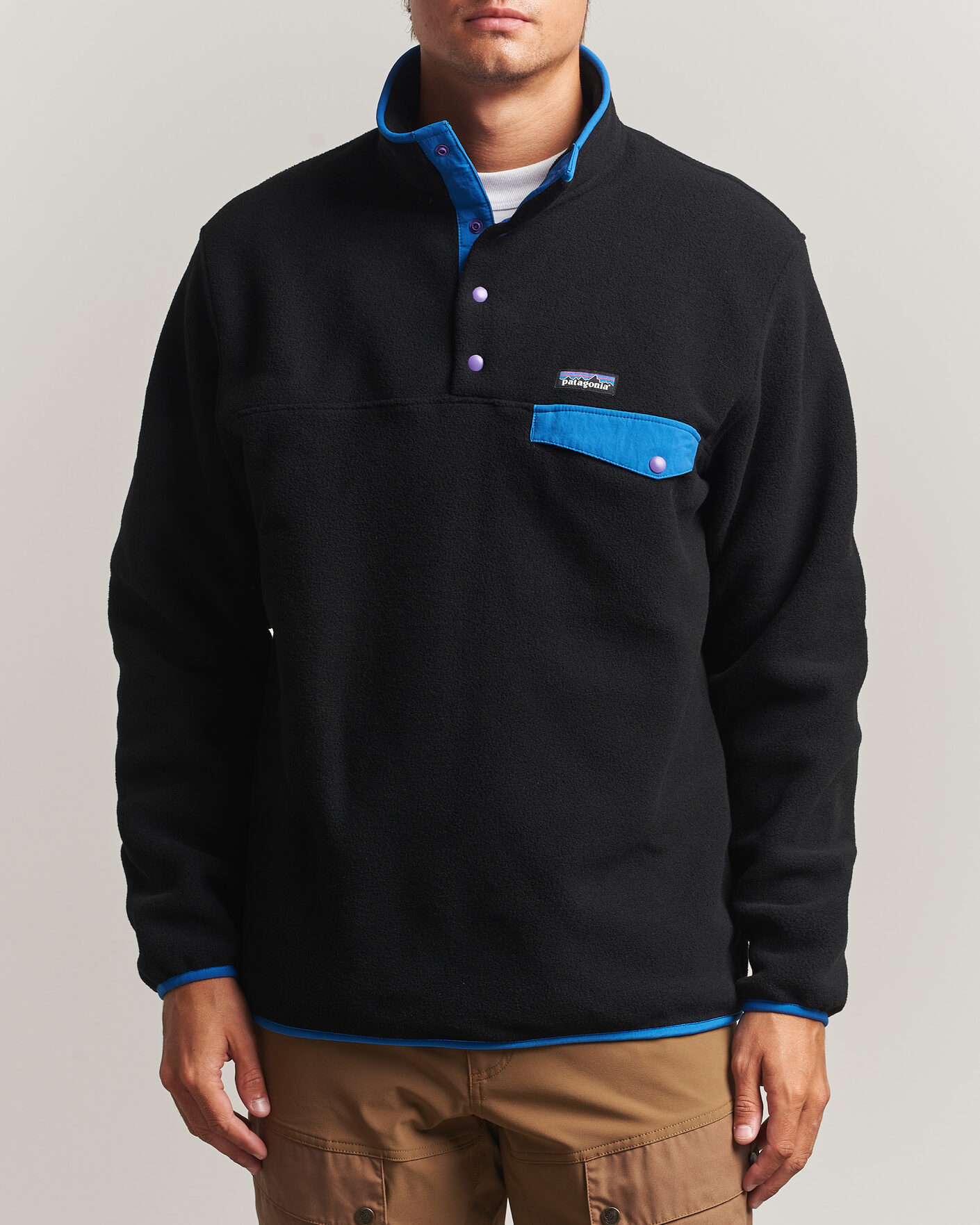 Herren | Pullover | Patagonia | Synch Snap T Half Zip Fleece Black