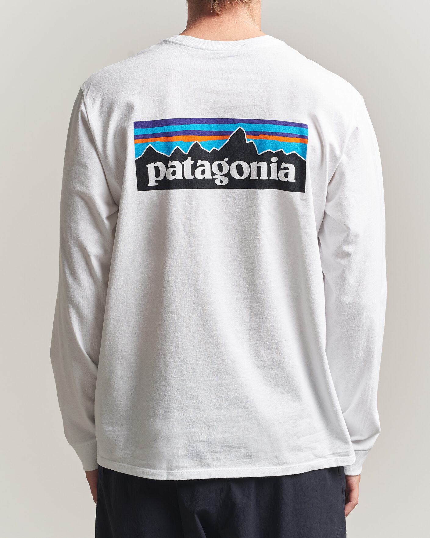Herren | T-Shirts | Patagonia | P-6 Logo Responsibili LS T-Shirt Fiber White
