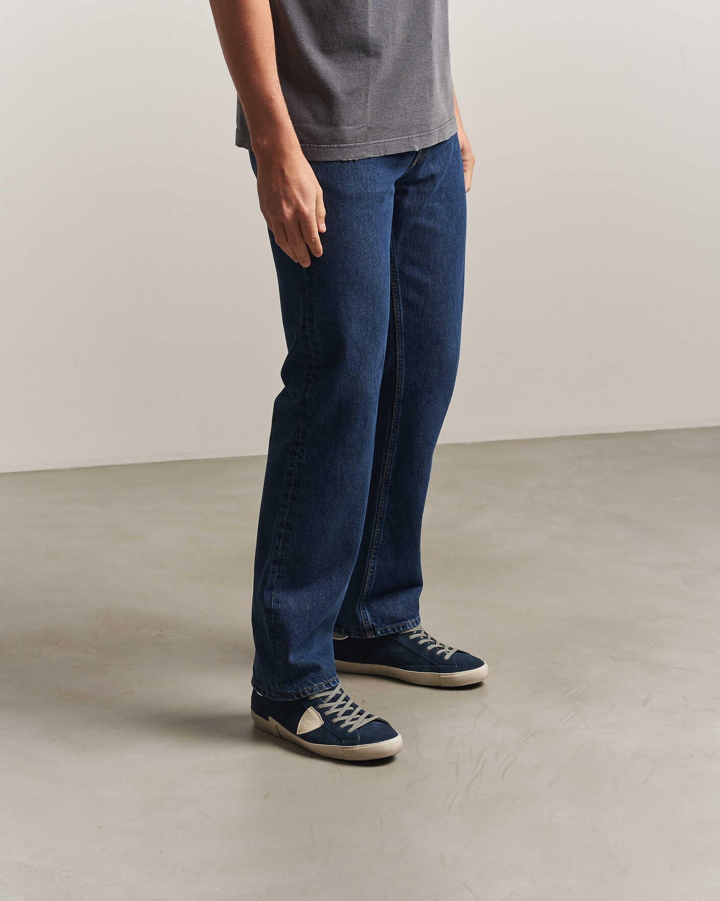 Herren | Sneaker | Philippe Model | PRSX Low Top Suede Sneaker Blue/Grey