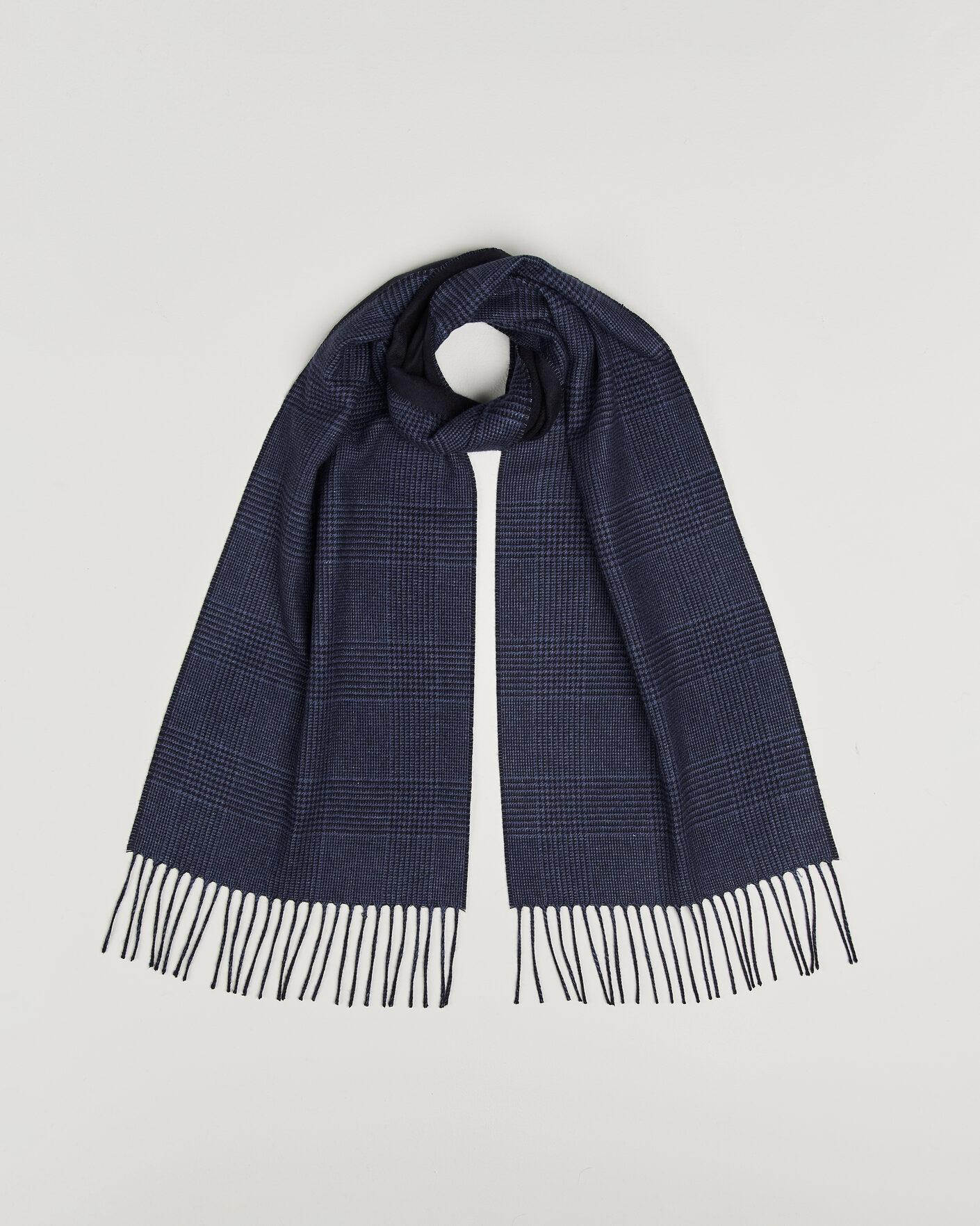 Herren | Schals | Piacenza Cashmere | Cashmere/Silk Glencheck Scarf Navy