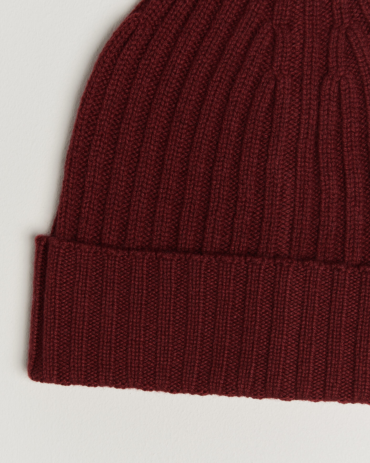 Herren | Mützen | Piacenza Cashmere | Ribbed Cashmere Beanie Burgundy