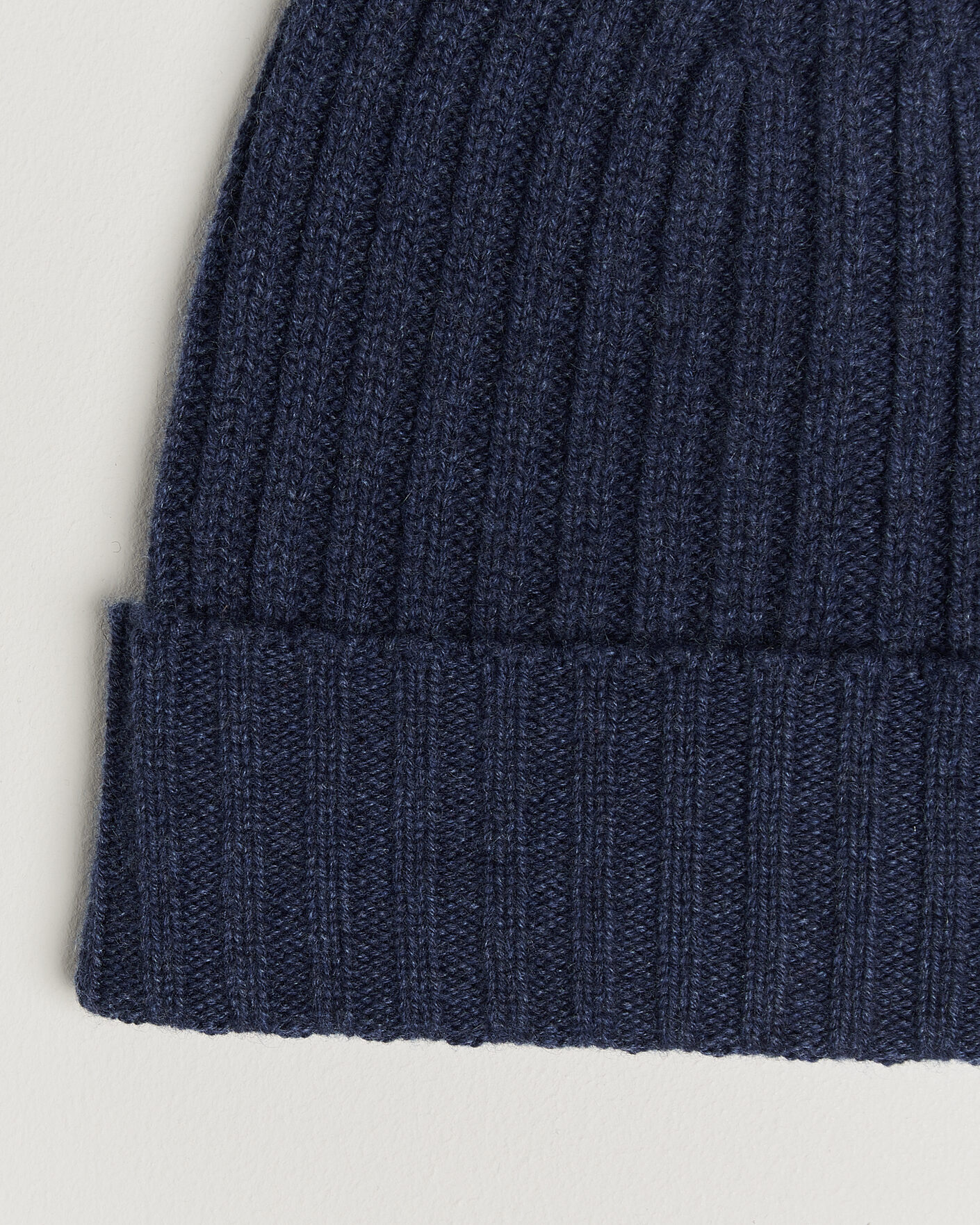 Herren | Mützen | Piacenza Cashmere | Ribbed Cashmere Beanie Dark Blue