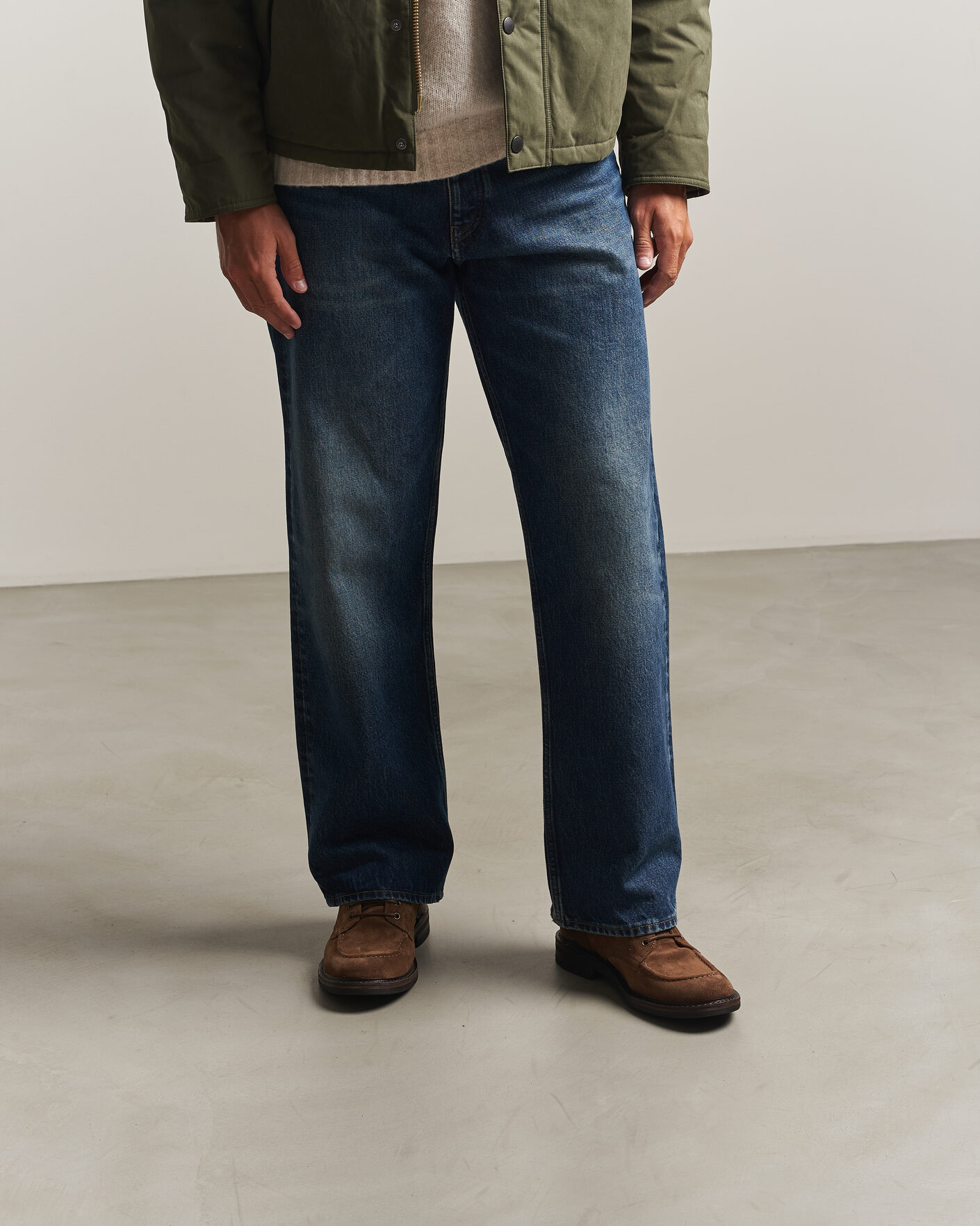 Herren | Boots | Astorflex | Nuvoflex Dainite Lace Up Boot Dark Khaki Suede