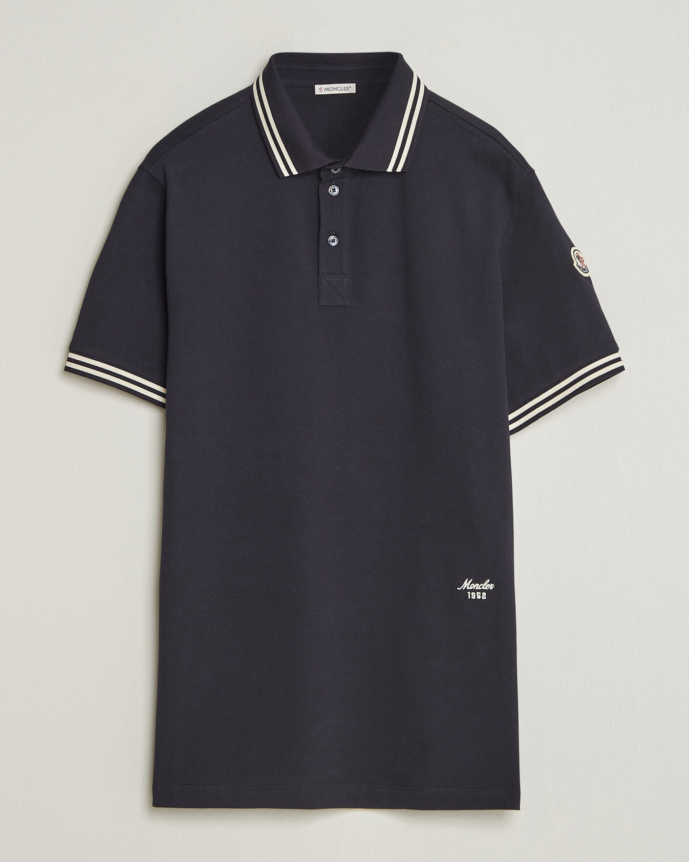 Herren | Poloshirts | Moncler | Contrast Collar Polo Navy