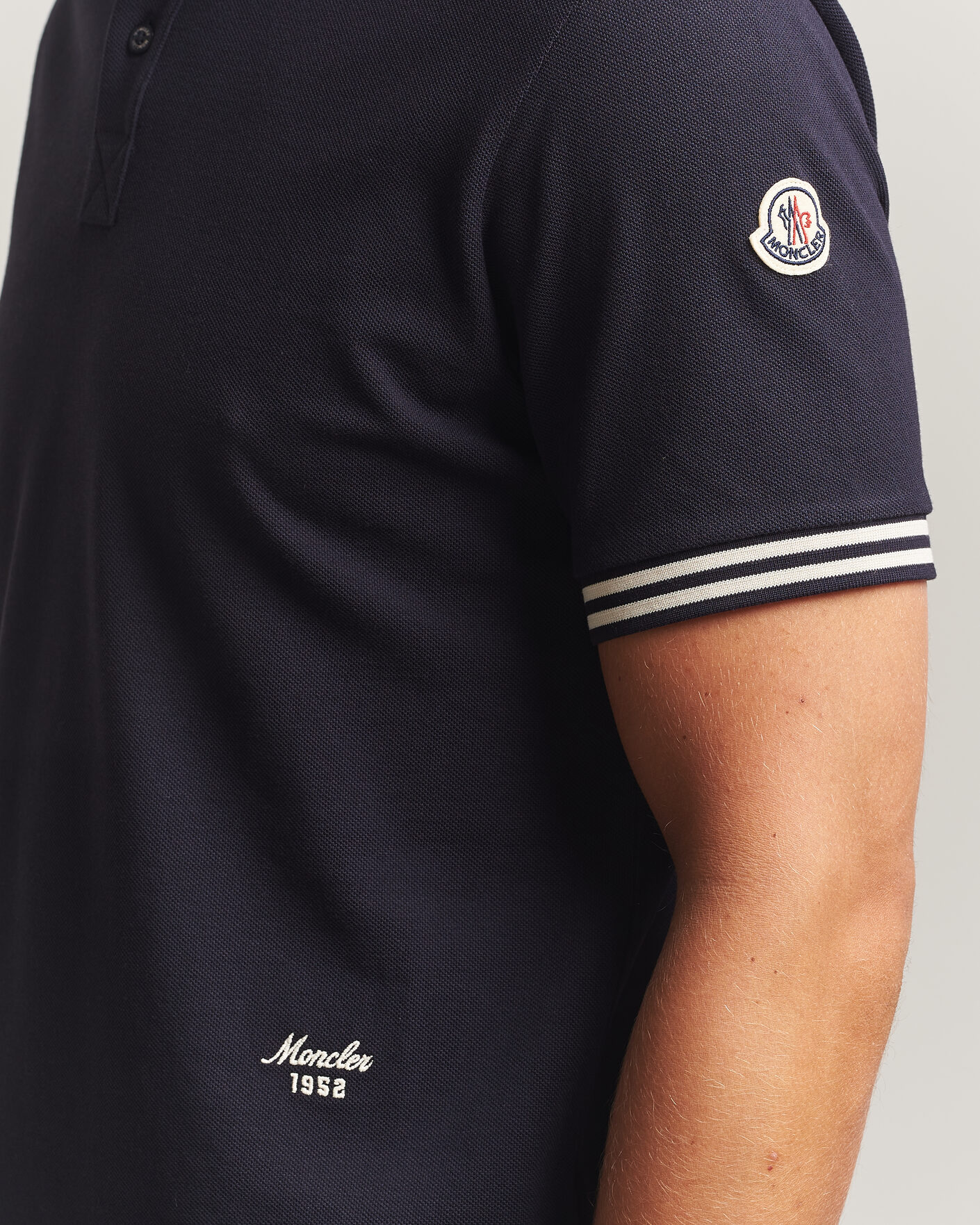 Herren | Poloshirts | Moncler | Contrast Collar Polo Navy