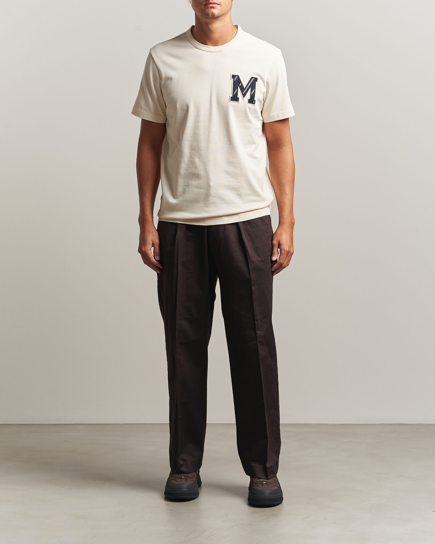 Herren | T-Shirts | Moncler | Varsity Logo T-Shirt Off White