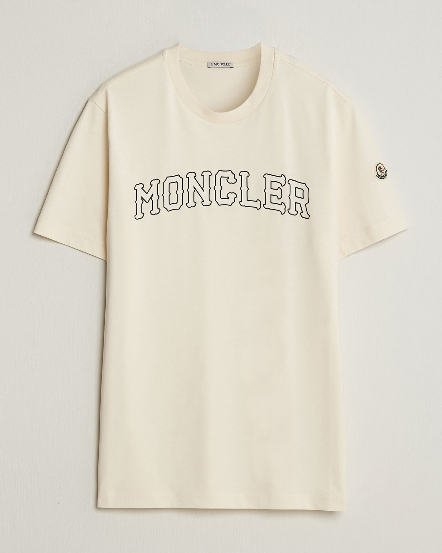 Herren | T-Shirts | Moncler | College Logo T-Shirt Off White
