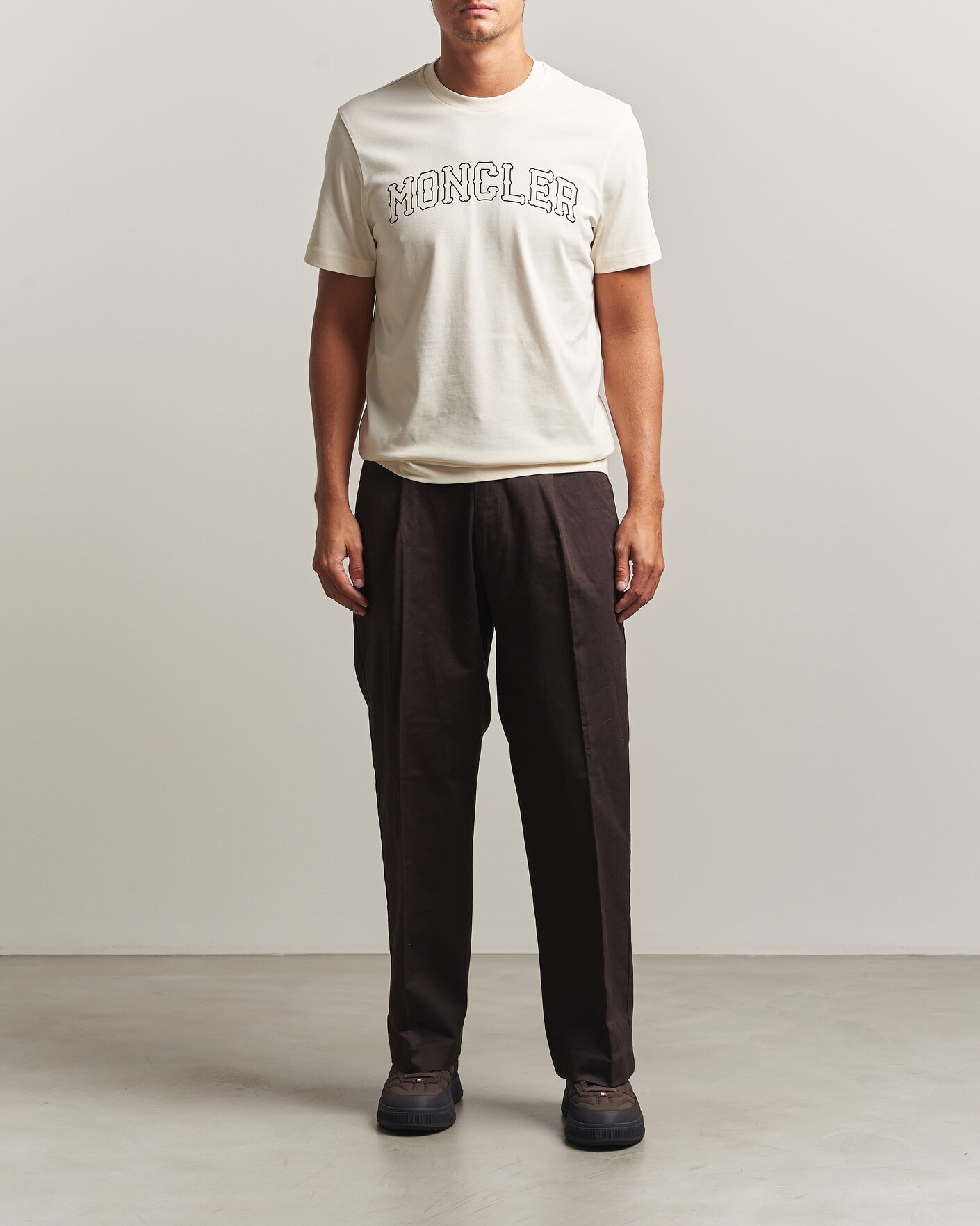 Herren | T-Shirts | Moncler | College Logo T-Shirt Off White