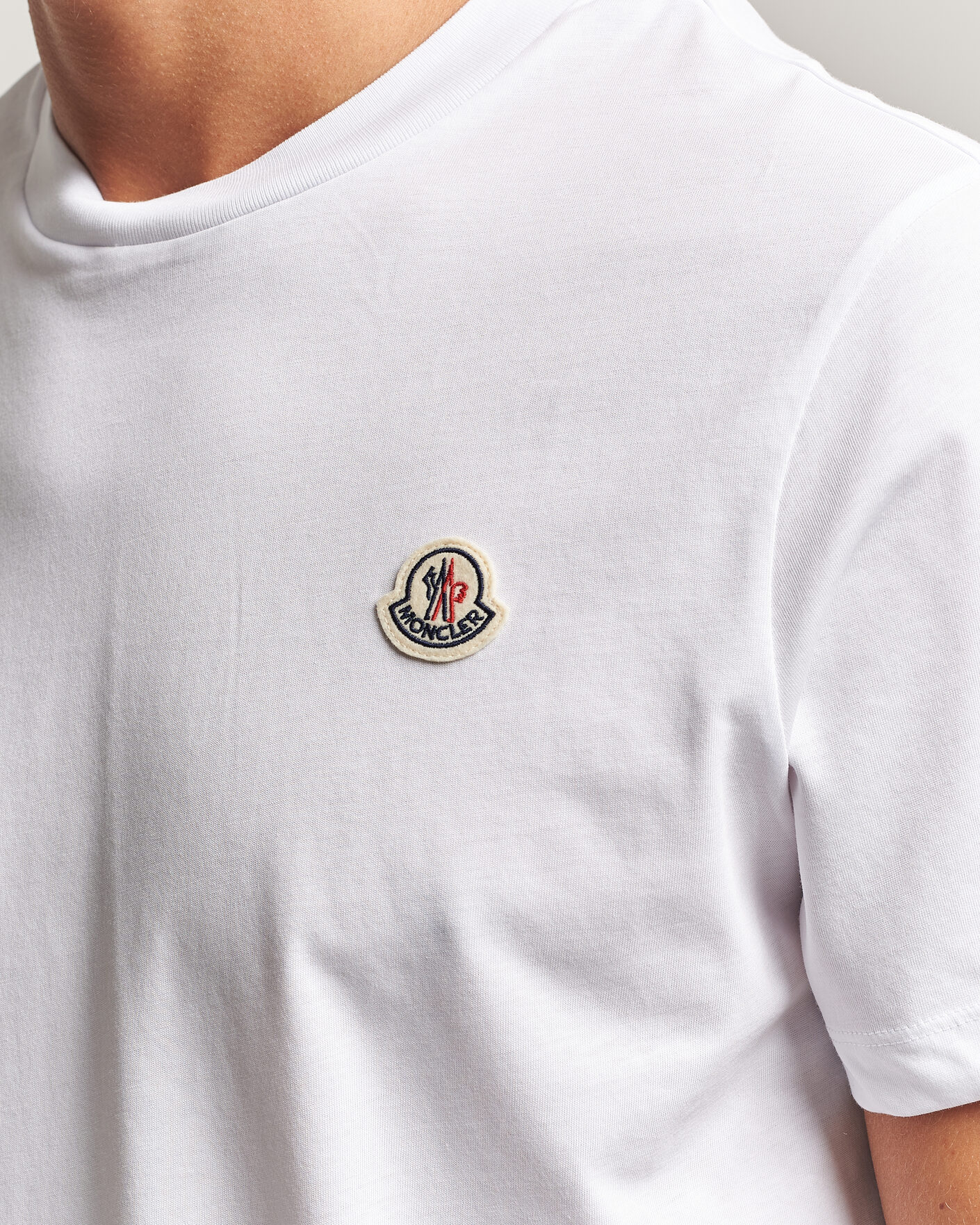 Herren | T-Shirts | Moncler | 3-Pack Logo T-Shirts Blue/Military/White