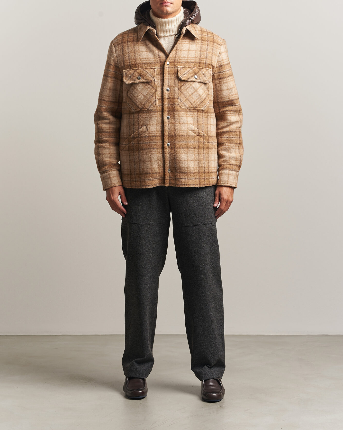 Herren | Hosen | Moncler | Flannel Trousers Charcoal