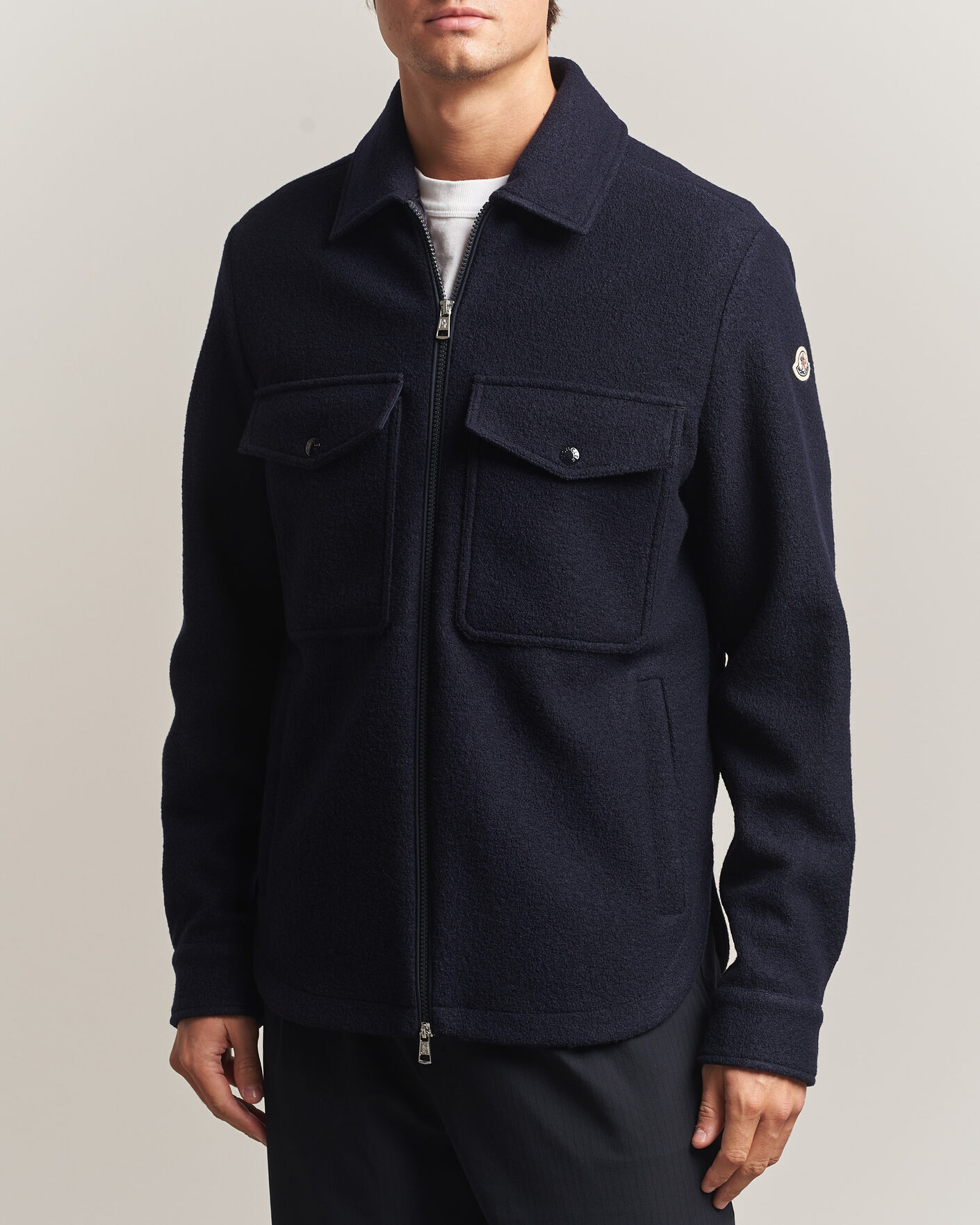 Herren | Hemden | Moncler | Zip Overshirt Navy