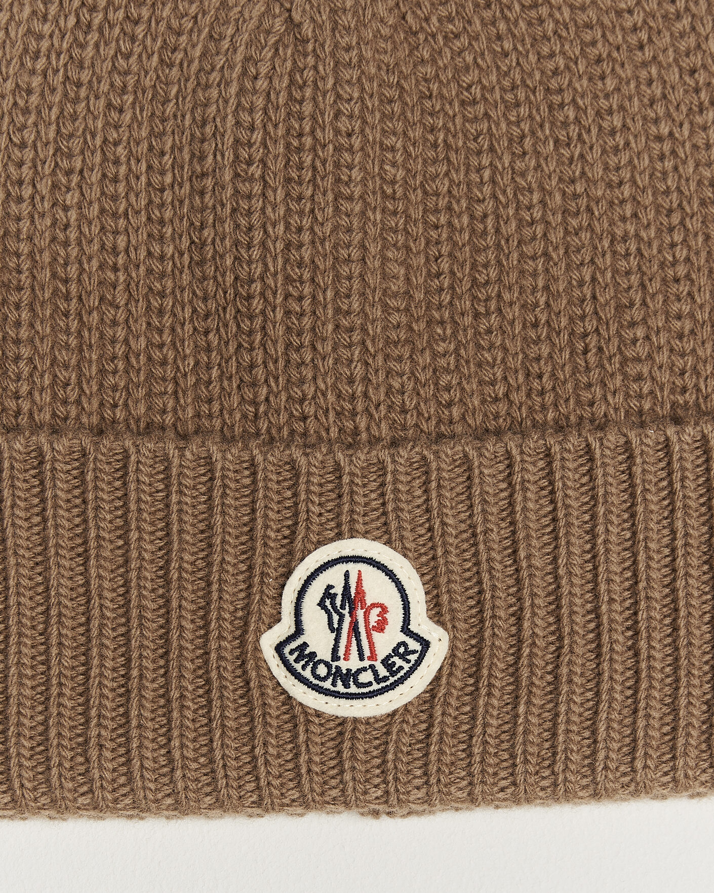 Herren | Mützen | Moncler | Rib Wool Beanie Brown