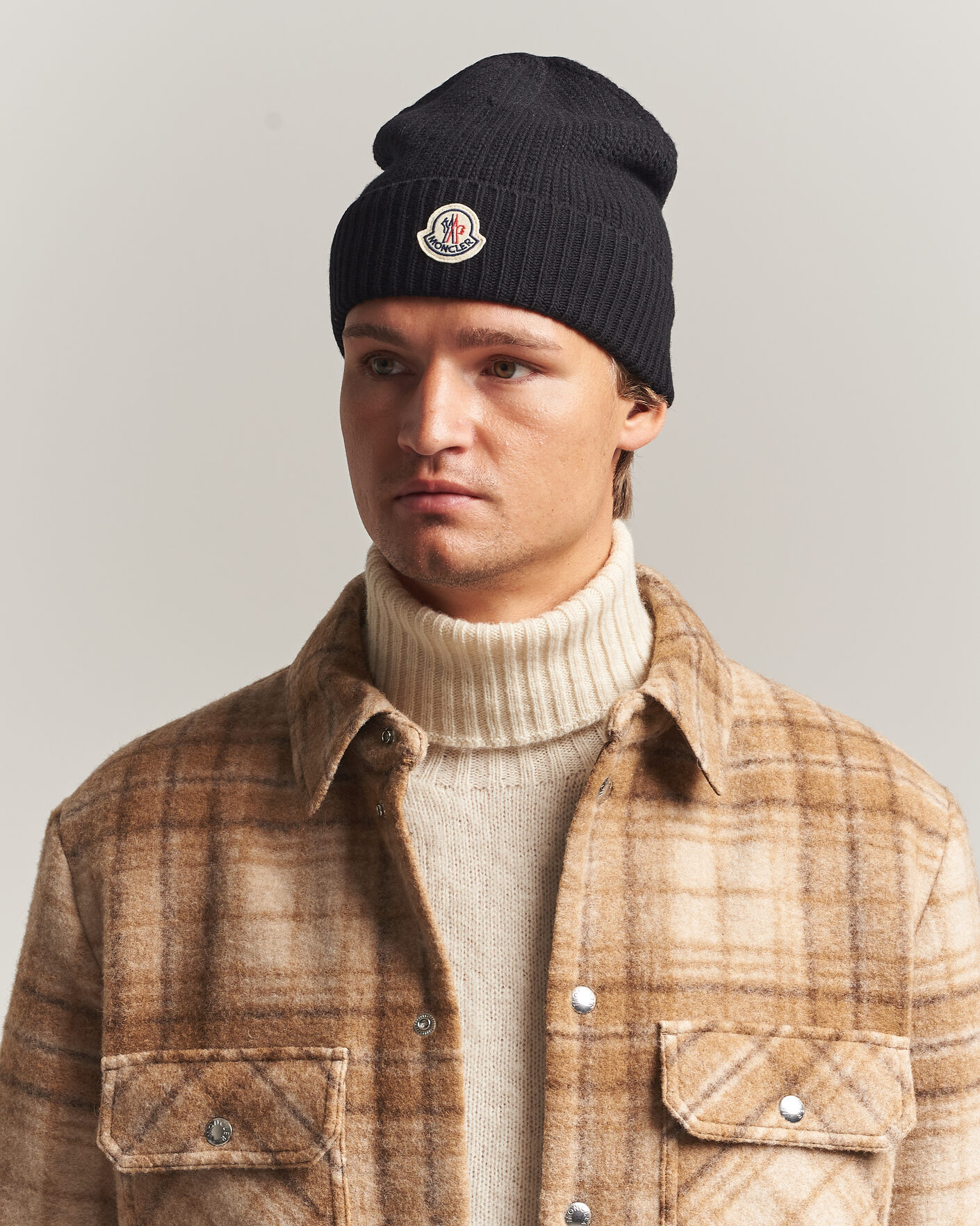 Herren | Mützen | Moncler | Rib Wool Beanie Black