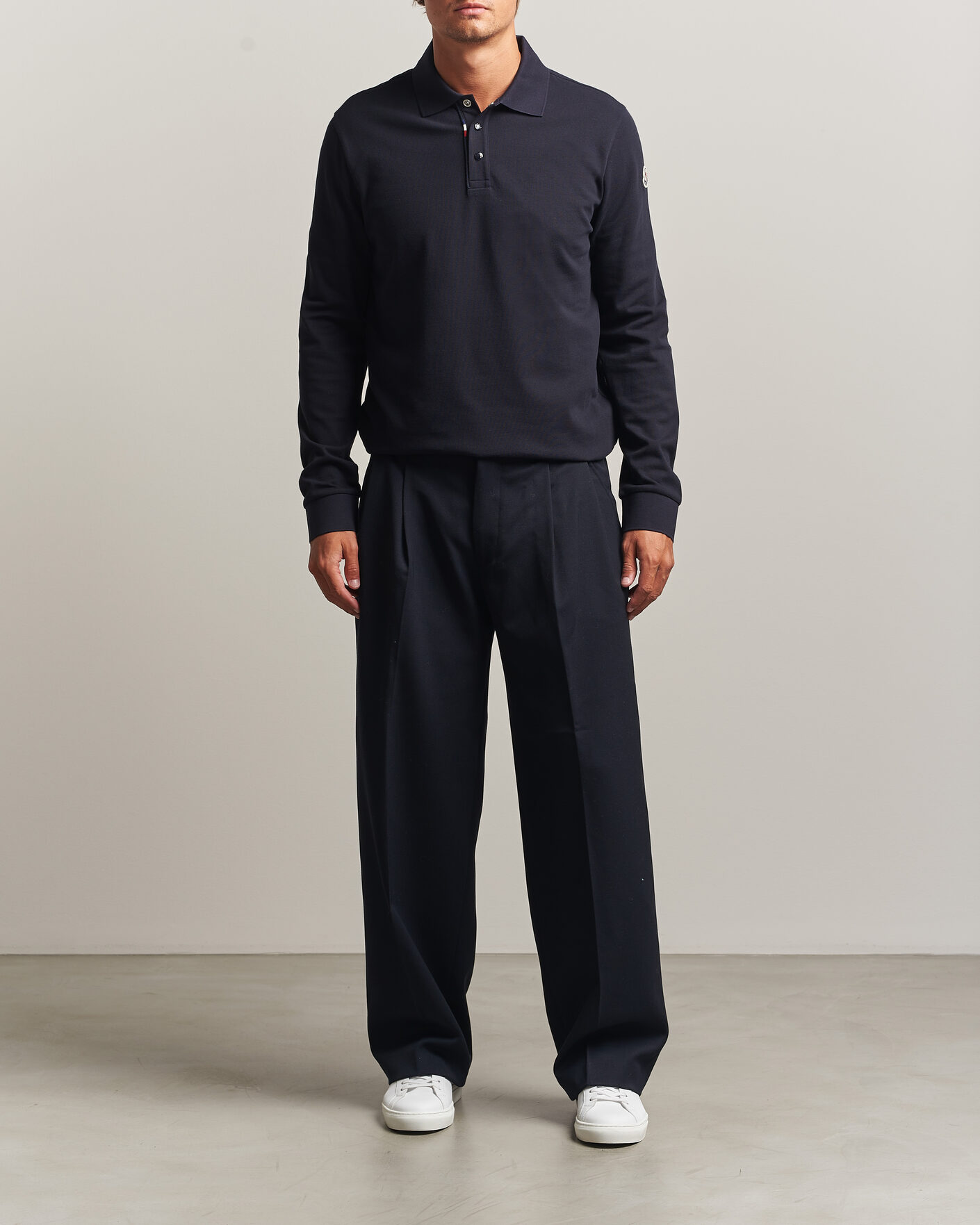 Herren | Poloshirts | Moncler | Long Sleeve Polo Navy