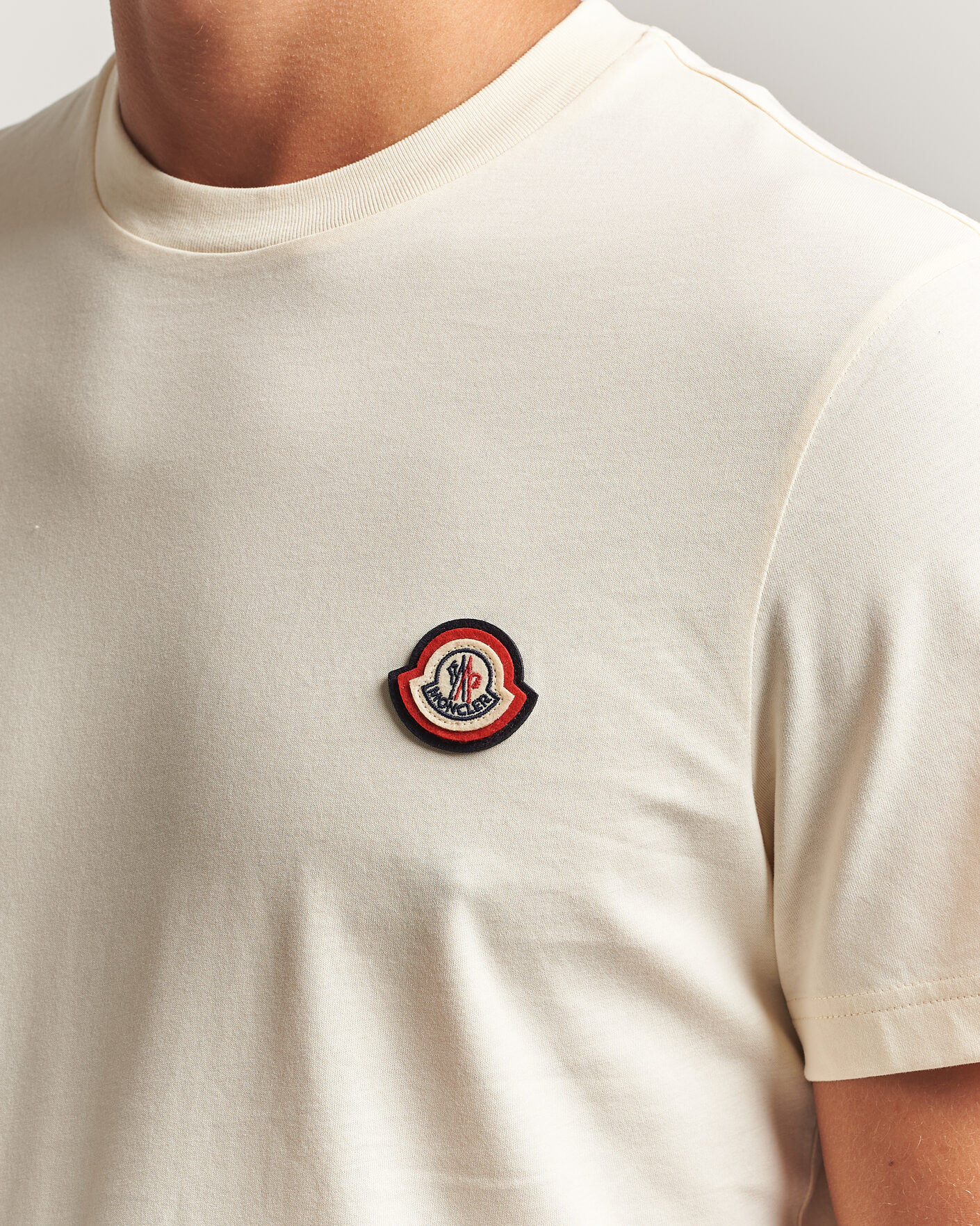 Herren | T-Shirts | Moncler | Logo T-Shirt Off White