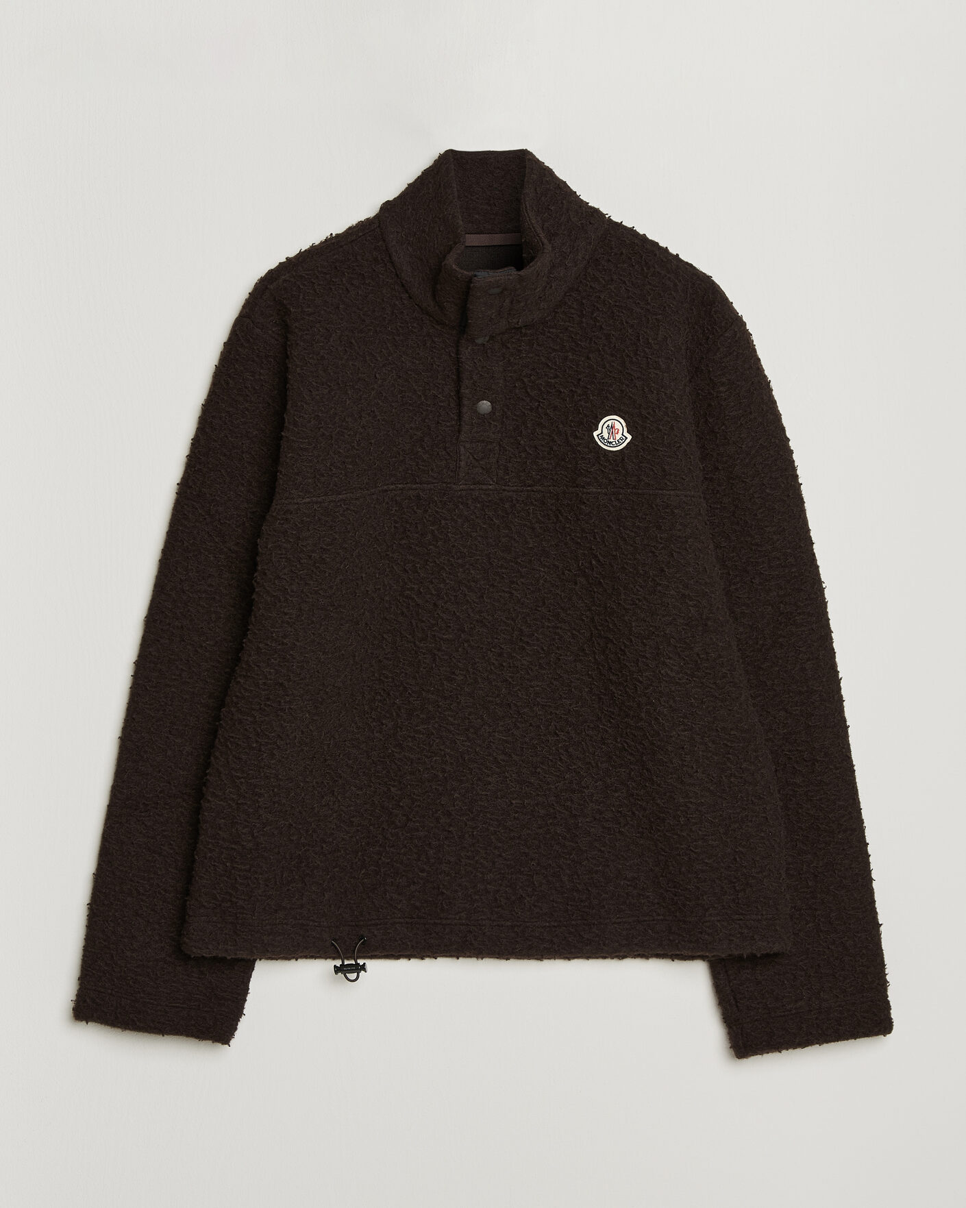 Herren | Pullover | Moncler | Half Zip Fleece Sweater Dark Brown