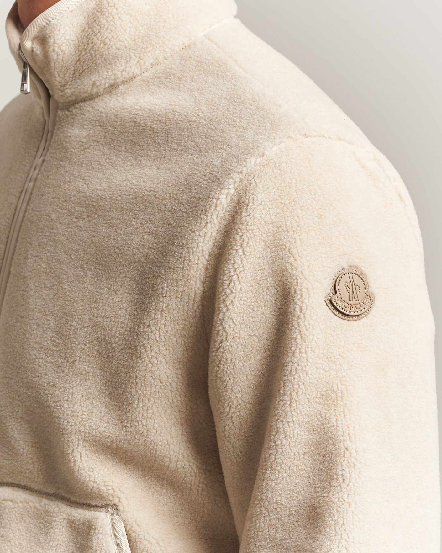 Herren | Pullover | Moncler | Full Zip Fleece Cream