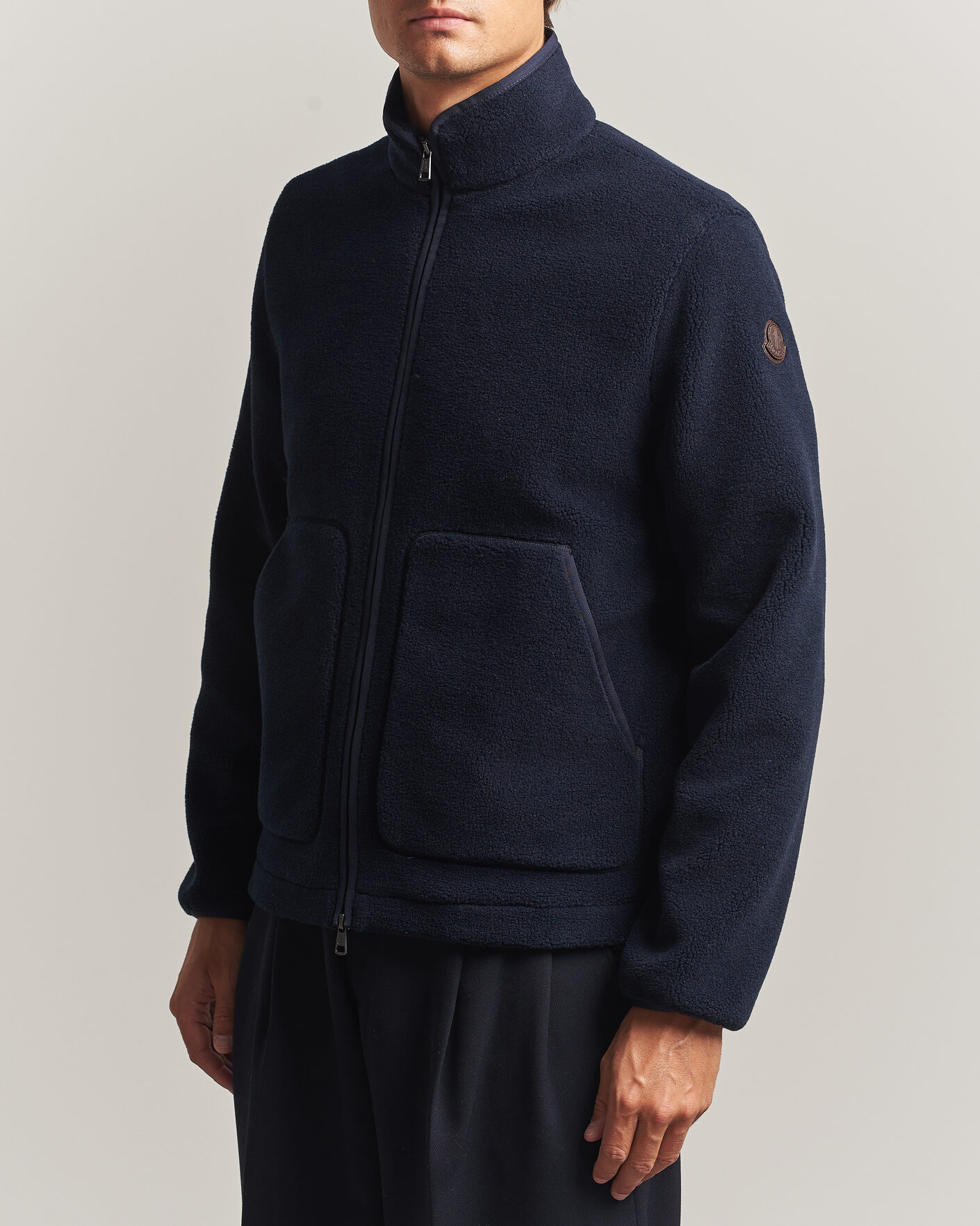 Herren | Pullover | Moncler | Full Zip Fleece Navy