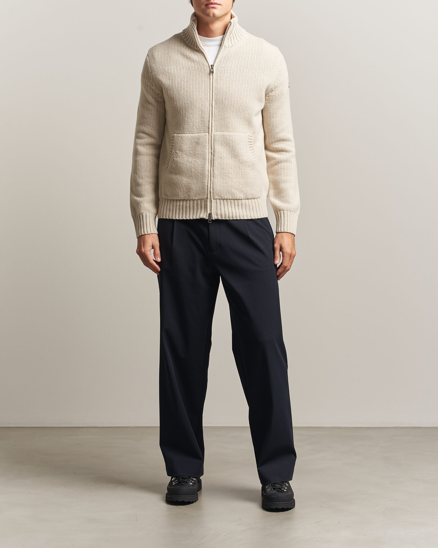 Herren | Pullover | Moncler | Full Zip Cardigan Light Beige
