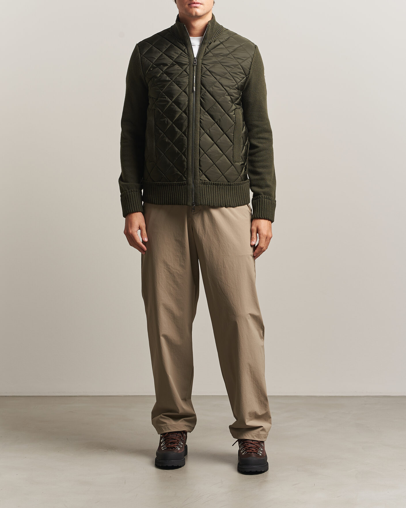 Herren | Jacken | Moncler | Quilted Hybrid Jacket Dark Green