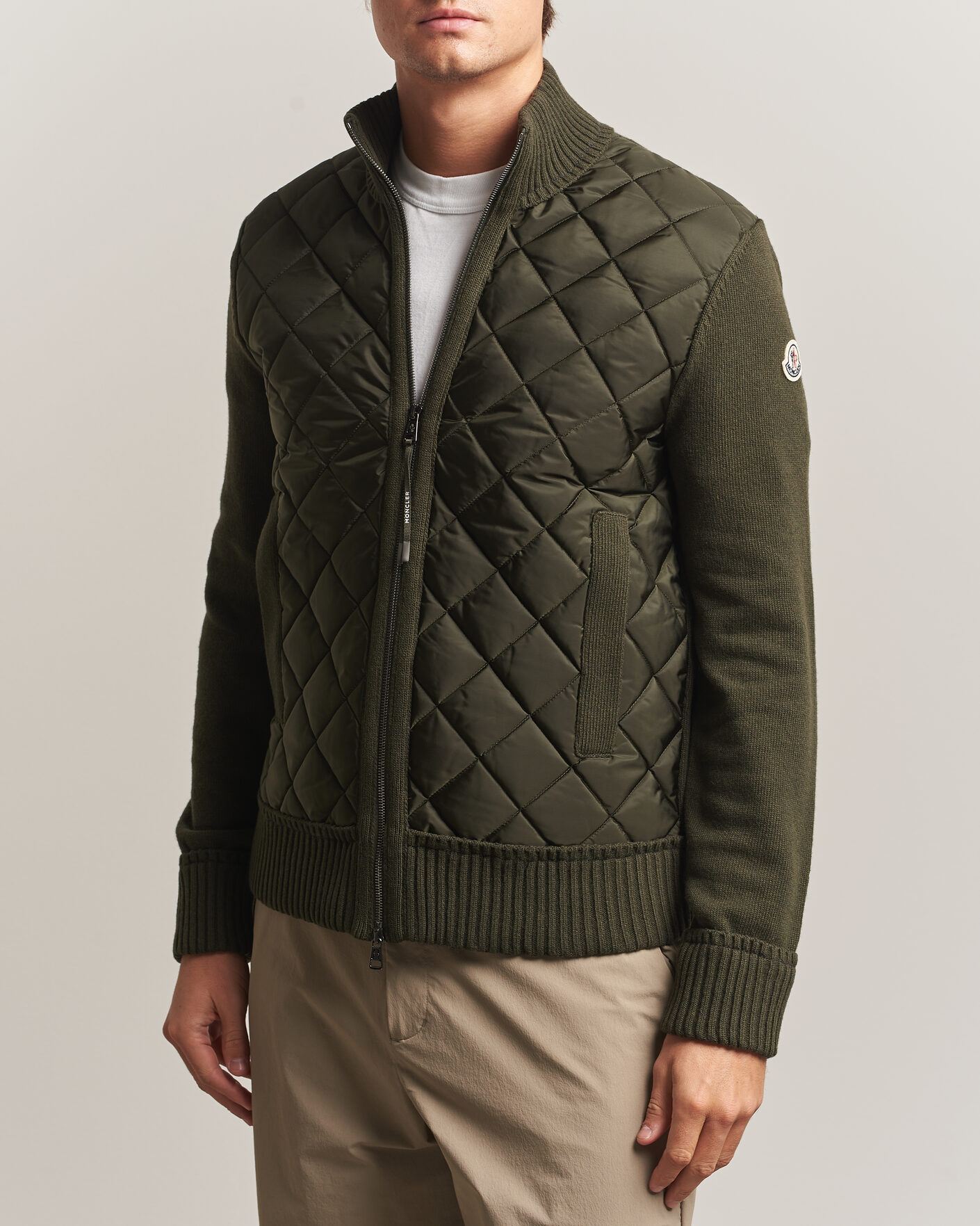 Herren | Jacken | Moncler | Quilted Hybrid Jacket Dark Green