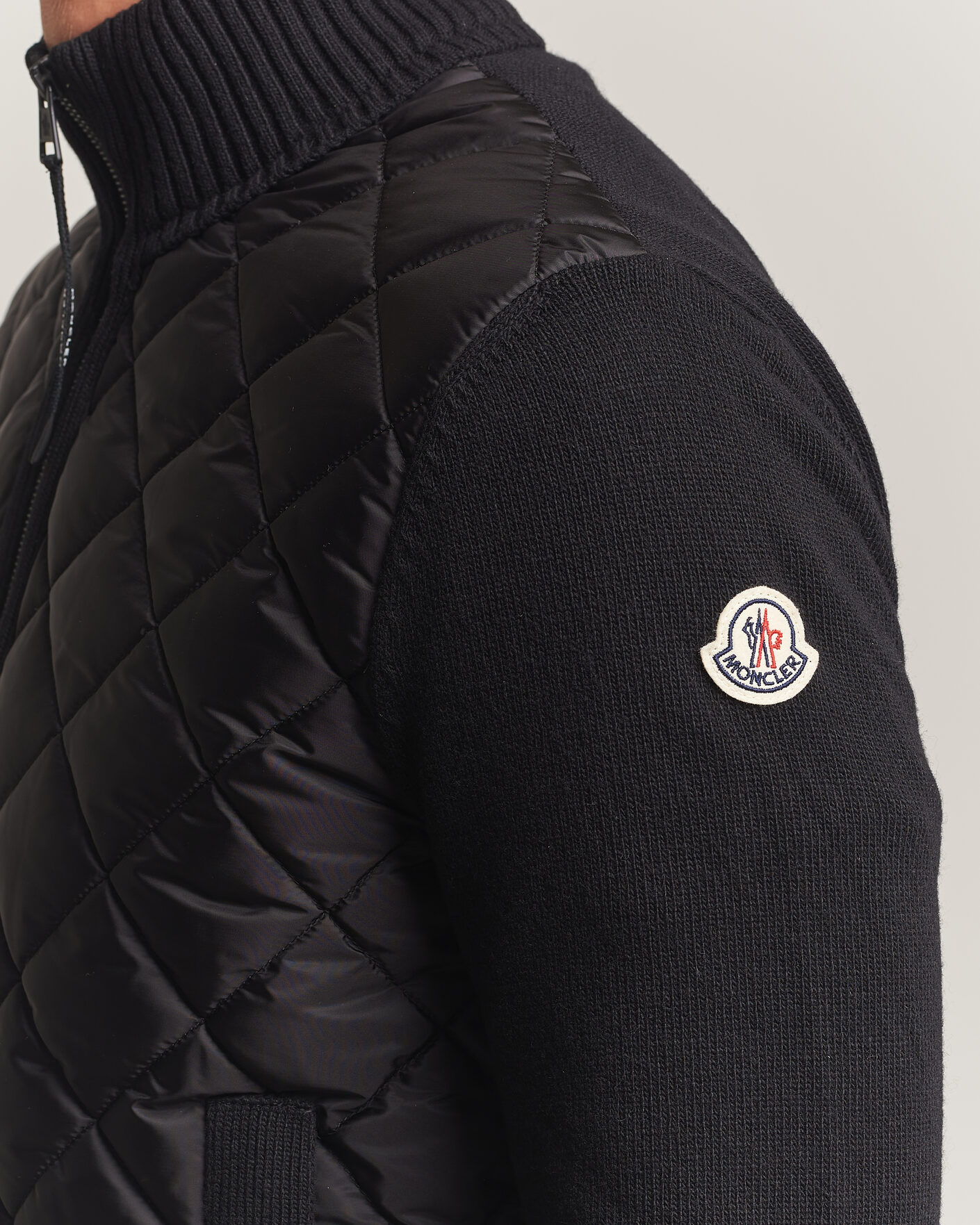 Herren | Jacken | Moncler | Quilted Hybrid Jacket Black