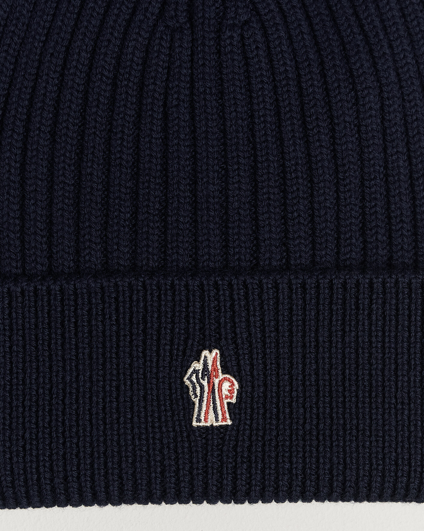 Moncler Grenoble Rib Wool Beanie Navy bei Care of Carl