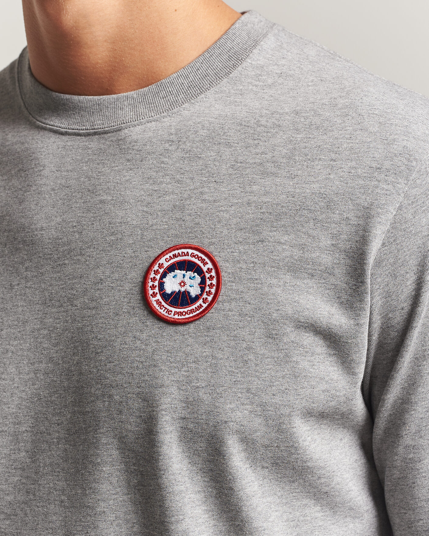 Herren | T-Shirts | Canada Goose | Vantage Long Sleeve T-Shirt Stone Heather
