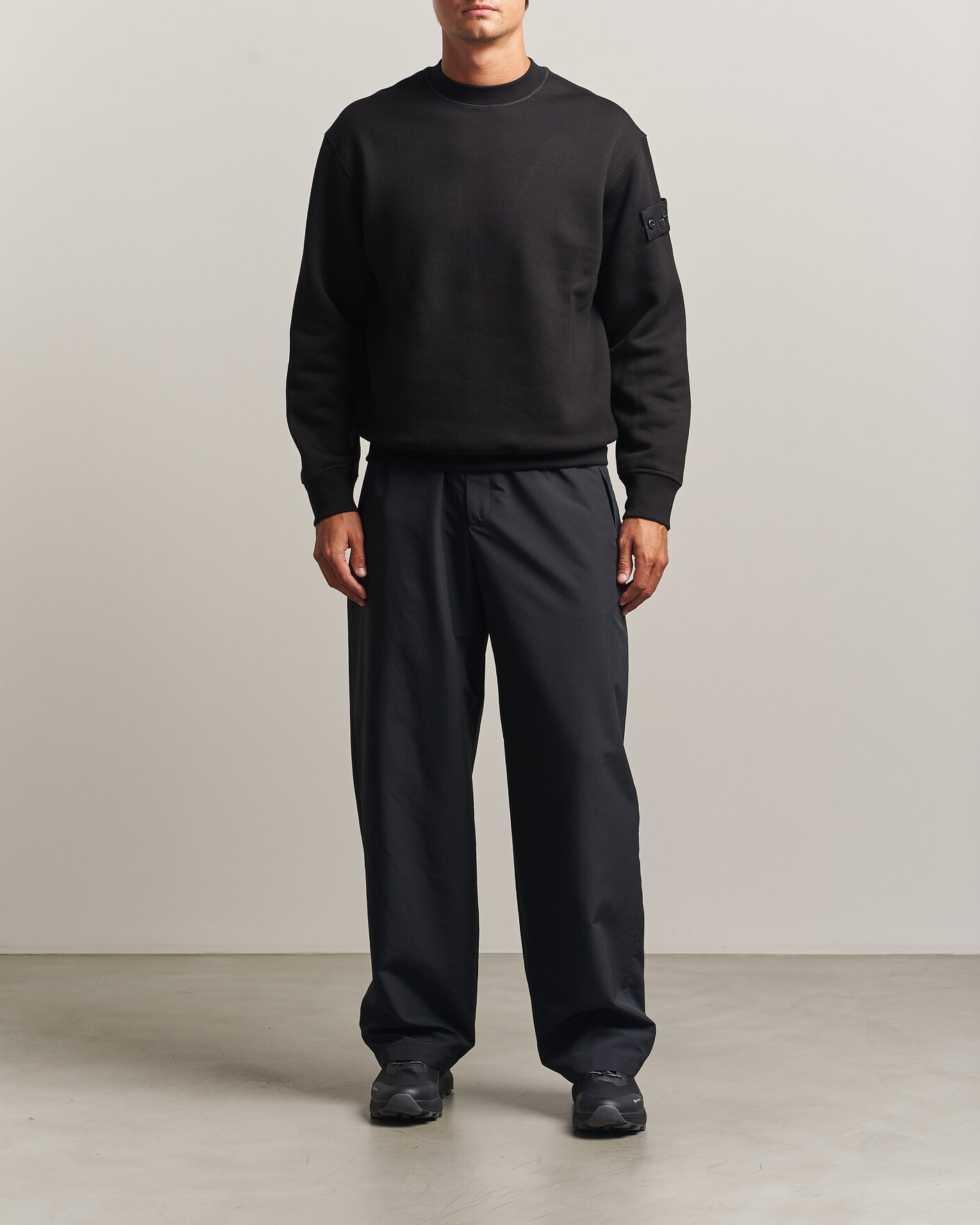 Herren | Pullover | Stone Island | Ghost Cotton/Wool Fleece Sweatshirt Black