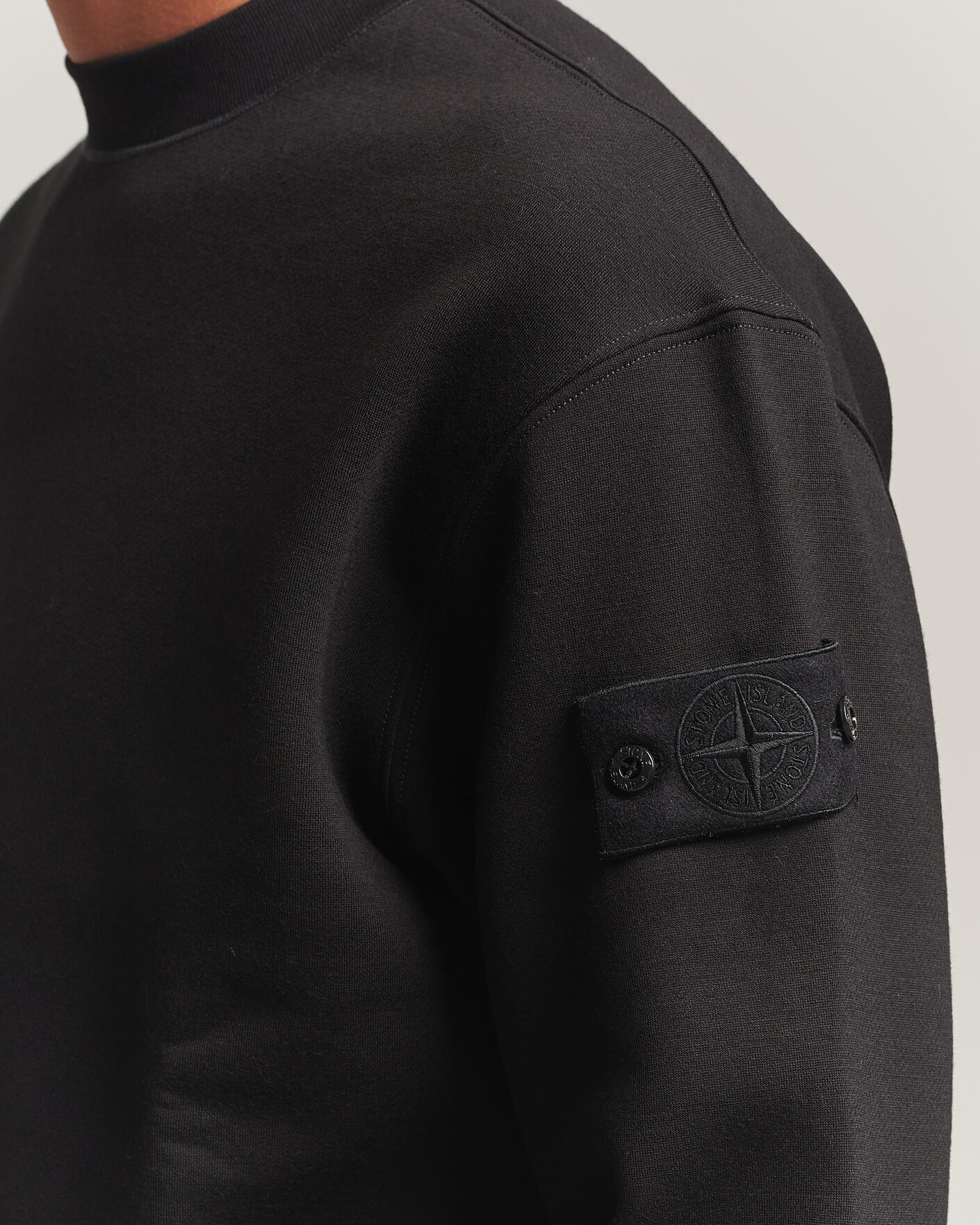Herren | Pullover | Stone Island | Ghost Cotton/Wool Fleece Sweatshirt Black